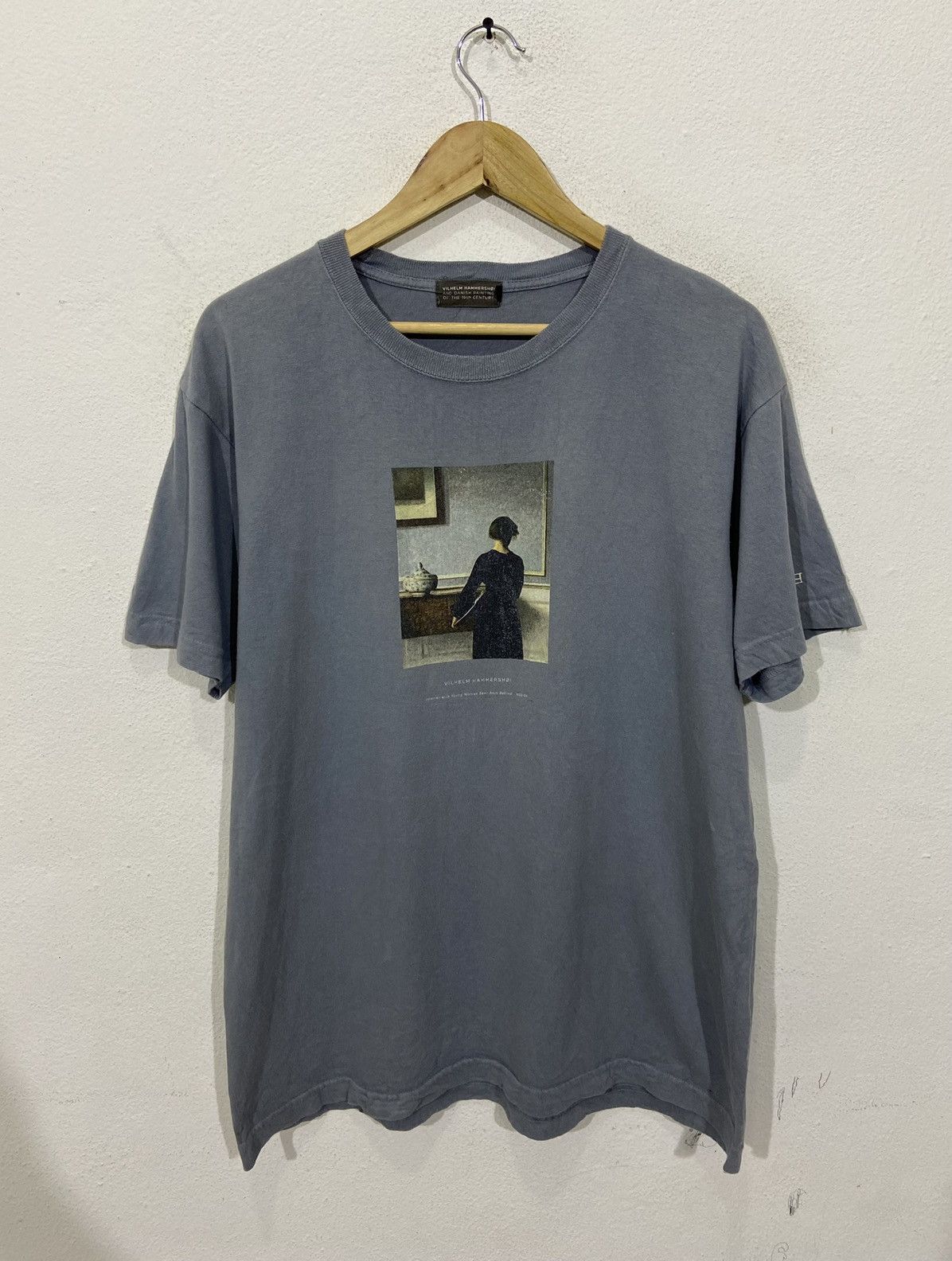 Vintage Vintage Vilhelm Hammershøi Danish Painter Tshirt Size US L / EU 52-54 / 3 - 1 Thumbnail