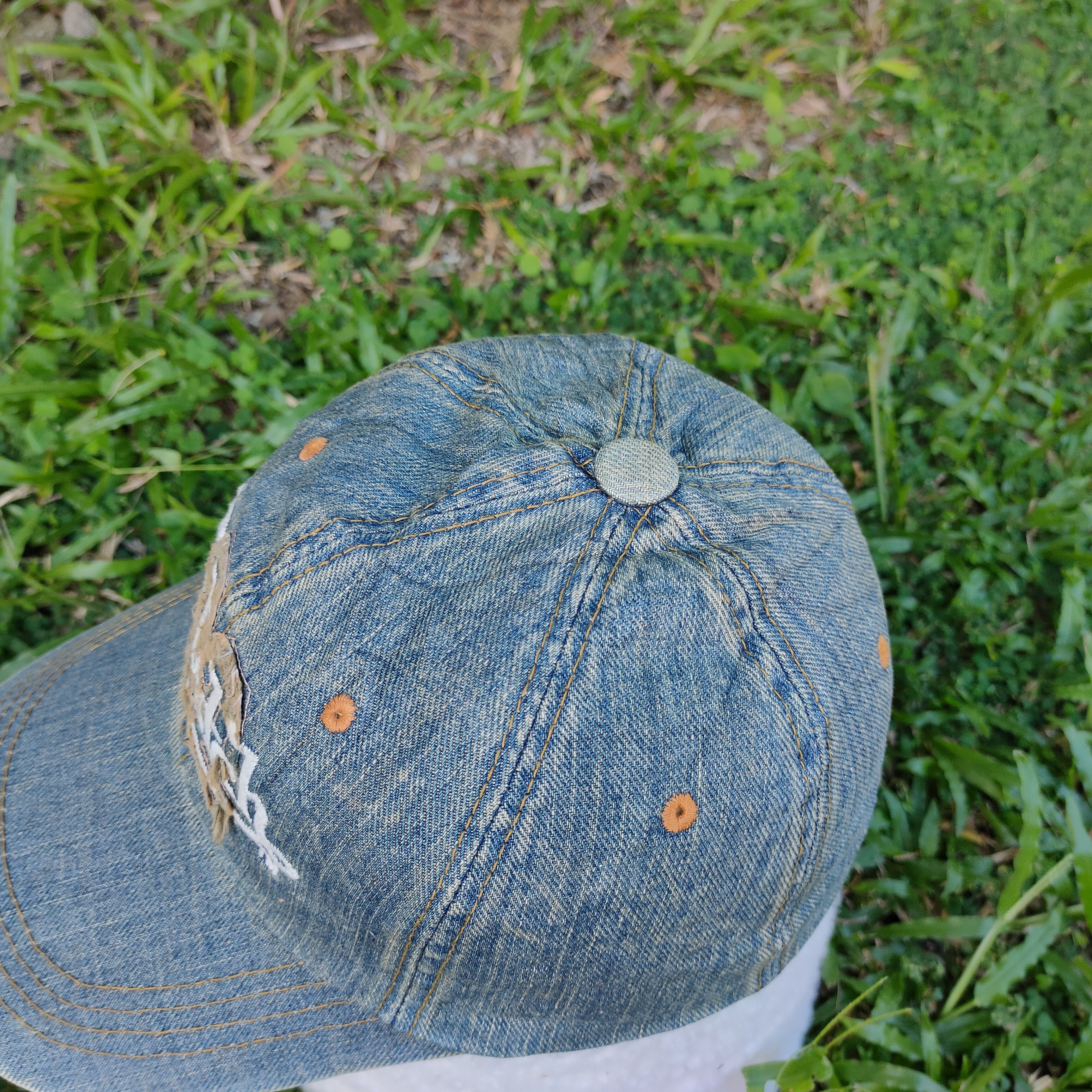 Von Dutch Vintage VON DUTCH DENIM Embroidery Cap Leather Adjustable Size ONE SIZE - 3 Thumbnail