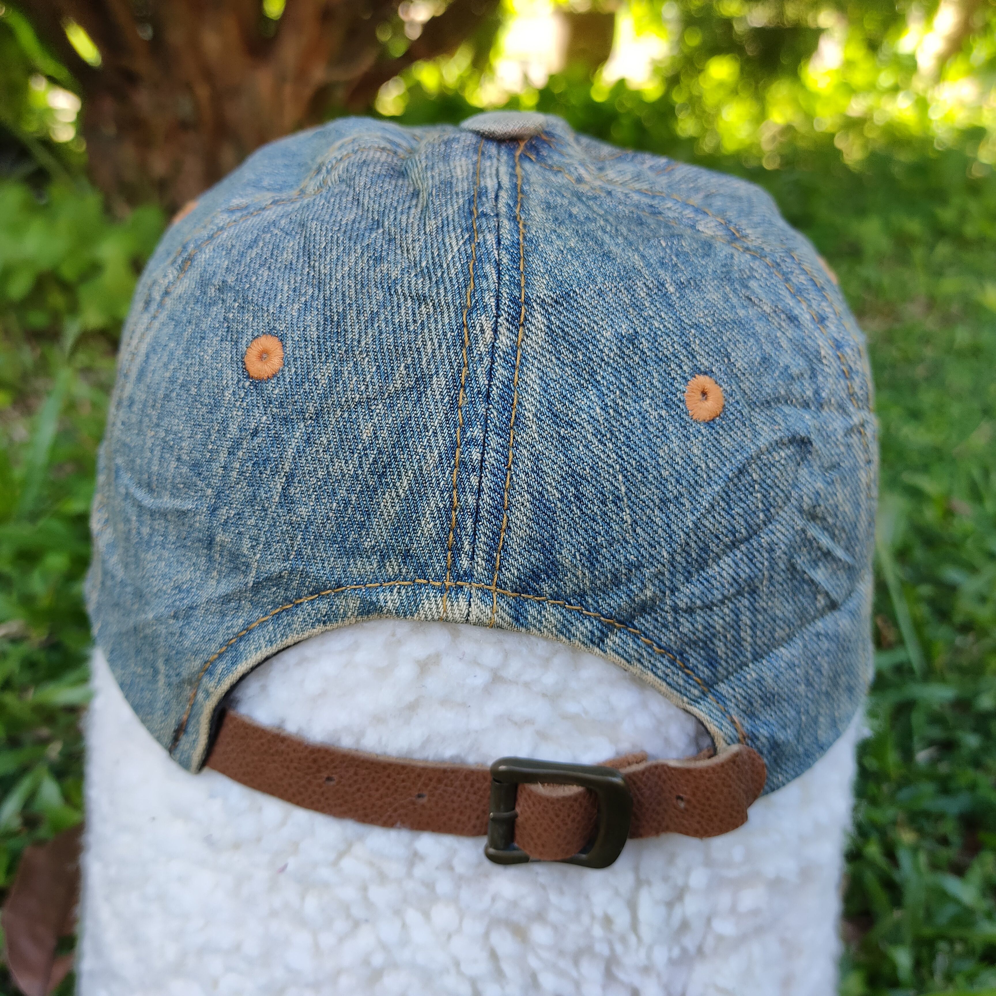 Von Dutch Vintage VON DUTCH DENIM Embroidery Cap Leather Adjustable Size ONE SIZE - 5 Thumbnail
