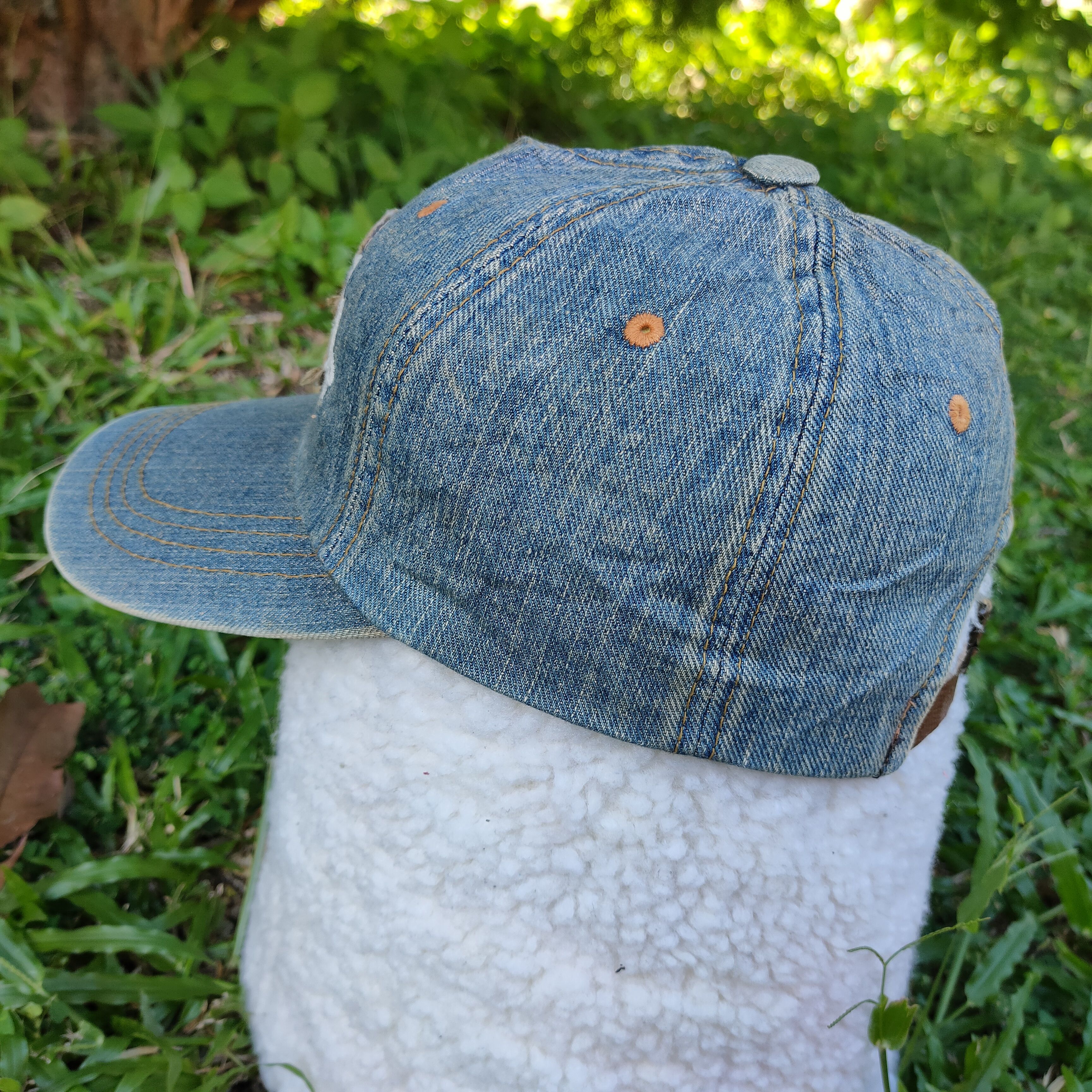 Von Dutch Vintage VON DUTCH DENIM Embroidery Cap Leather Adjustable Size ONE SIZE - 4 Thumbnail