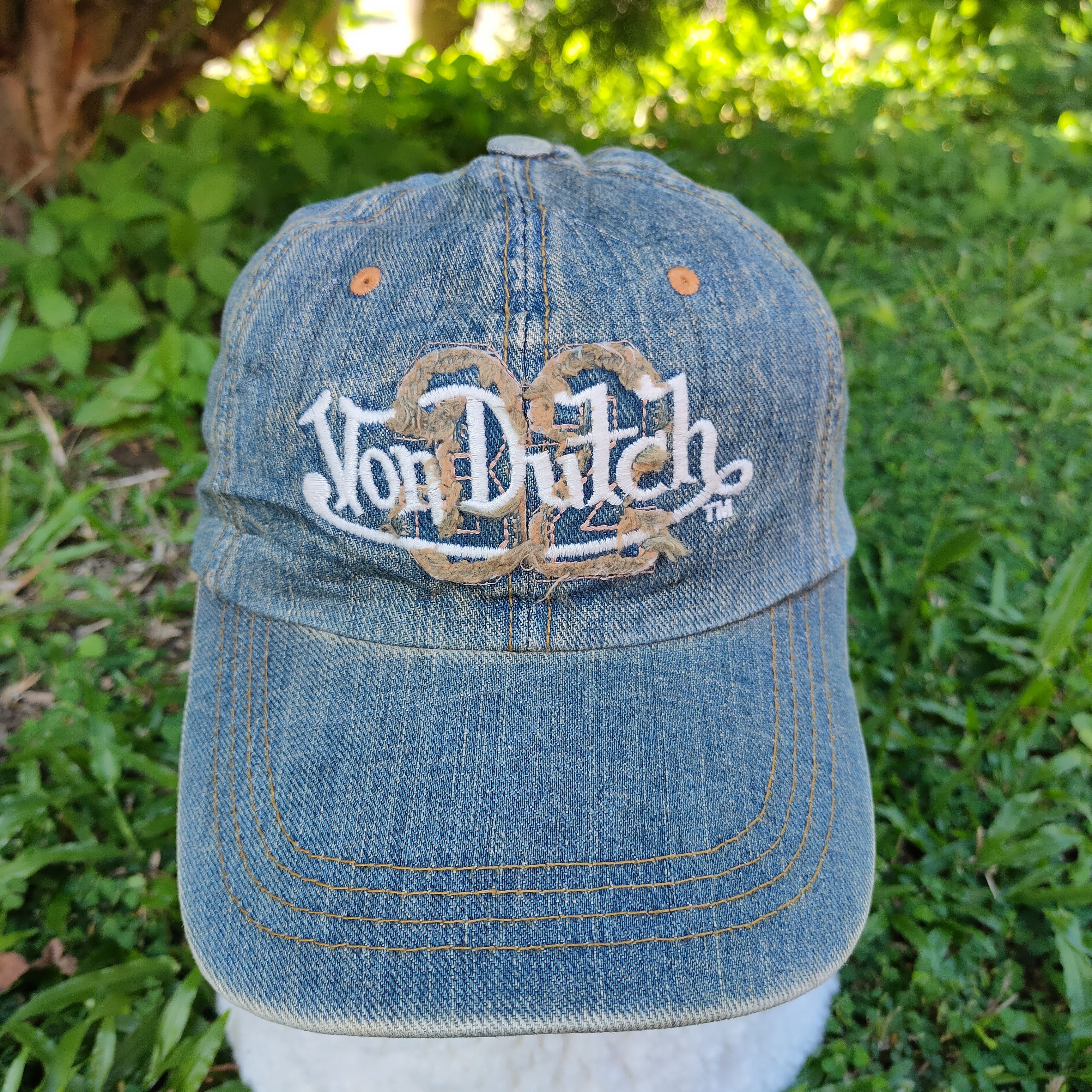 Von Dutch Vintage VON DUTCH DENIM Embroidery Cap Leather Adjustable Size ONE SIZE - 2 Thumbnail