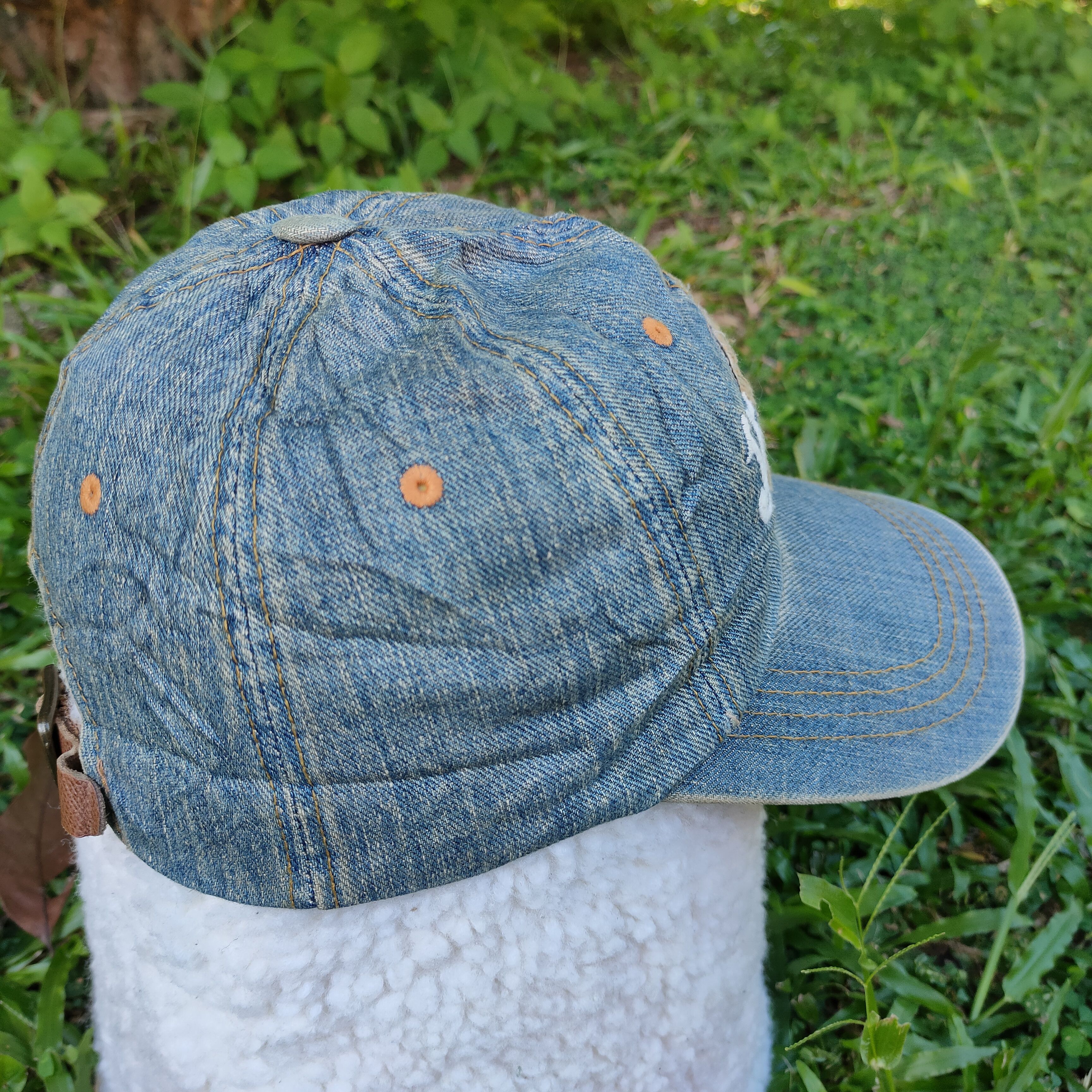 Von Dutch Vintage VON DUTCH DENIM Embroidery Cap Leather Adjustable Size ONE SIZE - 6 Thumbnail