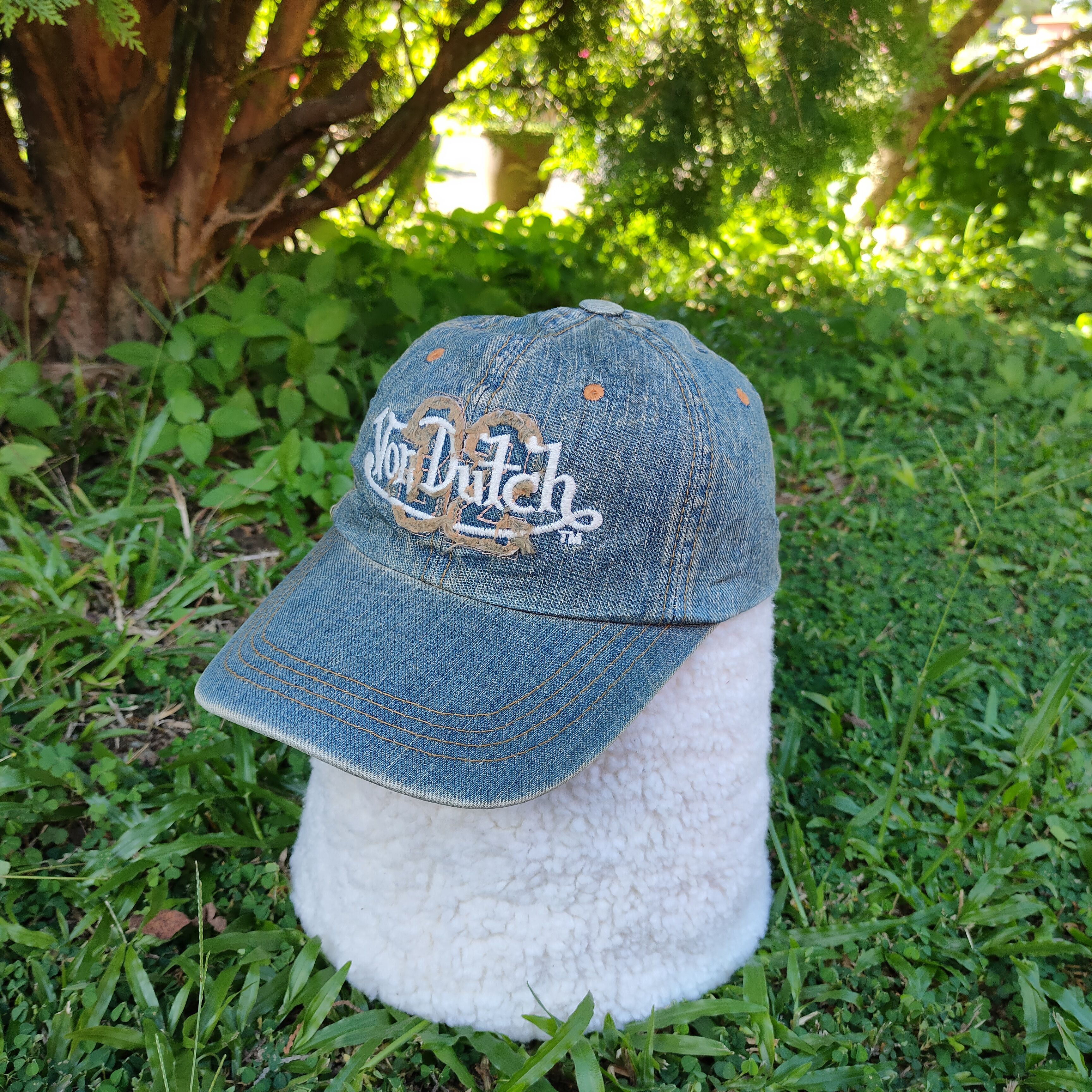 Von Dutch Vintage VON DUTCH DENIM Embroidery Cap Leather Adjustable Size ONE SIZE - 1 Thumbnail