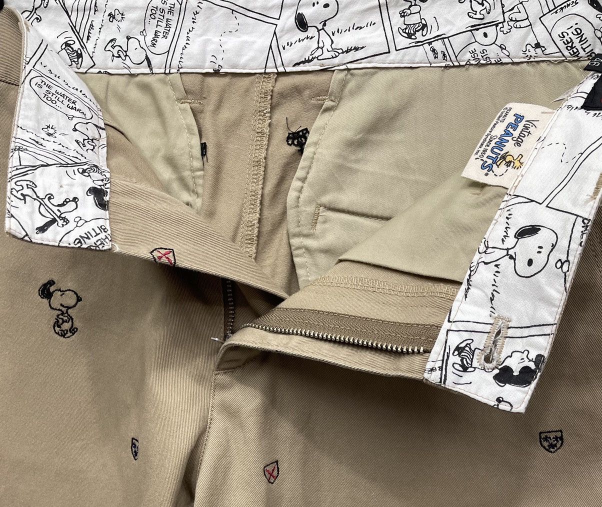 Michel Klein × Peanuts × Vintage FYE🔥MICHEL KLEIN x PEANUTS All Over Embroidery Chino Pants Size US 30 / EU 46 - 3 Thumbnail