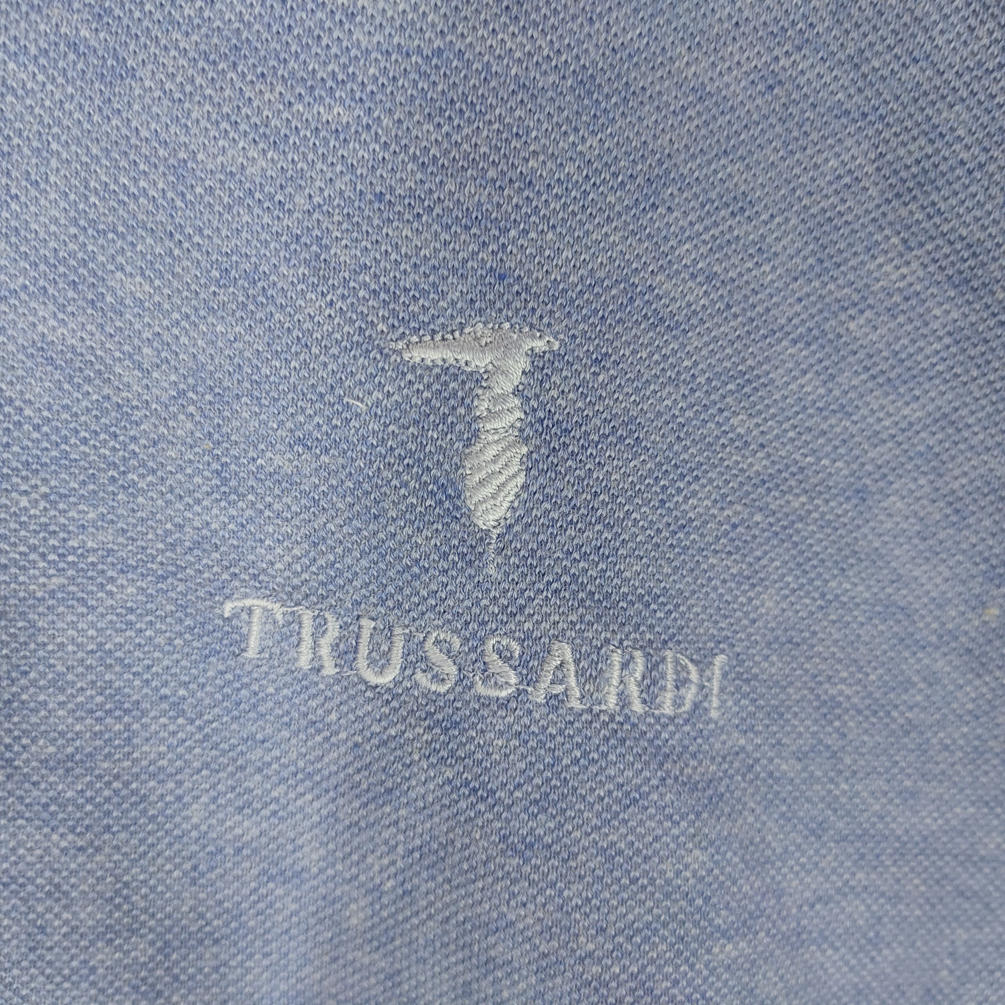 Trussardi TRUSSARDI Made in ITALY Embroidery Logo Spellout Polo Shirt Size US L / EU 52-54 / 3 - 2 Thumbnail