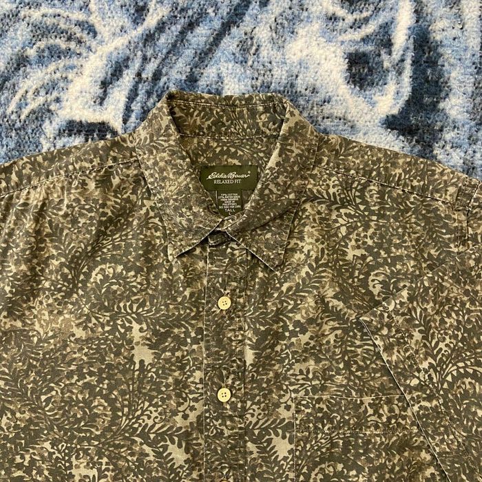 Eddie Bauer Funky Button Down Shirt Eddie Bauer Mens Size Large Tall LT