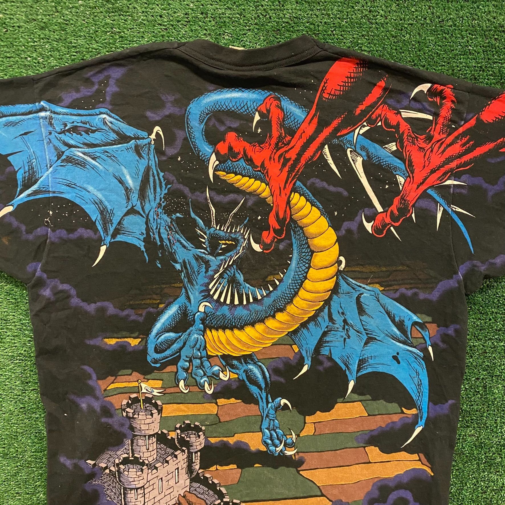 Liquid Blue Liquid Blue Dragon Fight Vintage 90s T-Shirt Size US XL / EU 56 / 4 - 5 Thumbnail