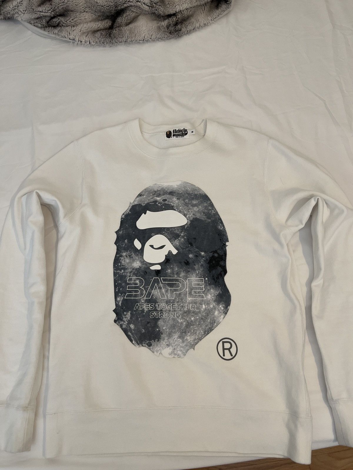 Bape BAPE ape head Moon crewneck | Grailed