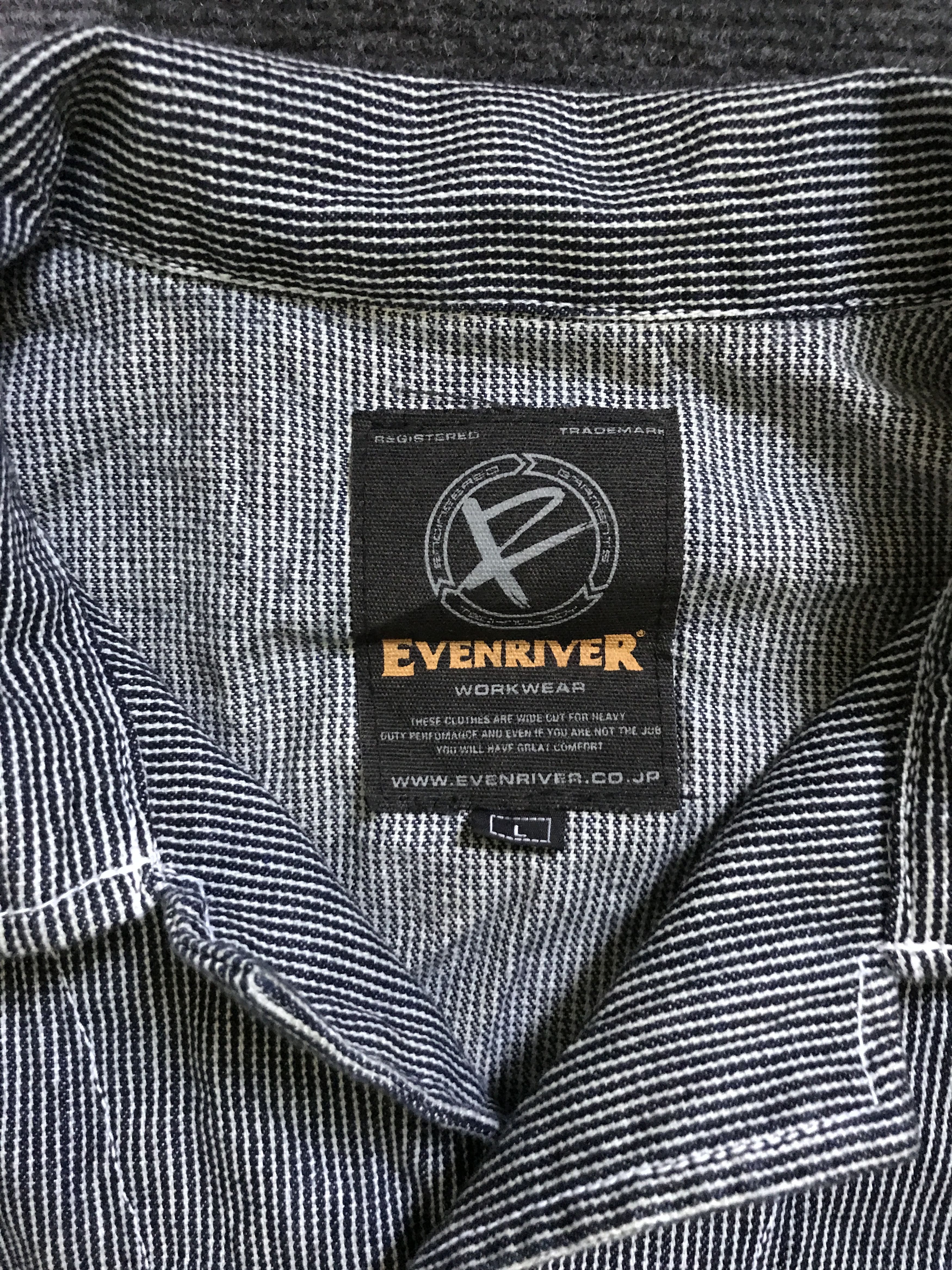 Japanese Brand CVA7 EVENRIVER Japan Workwear Fine Hickory Coverall Size US 40 / EU 56 - 6 Thumbnail