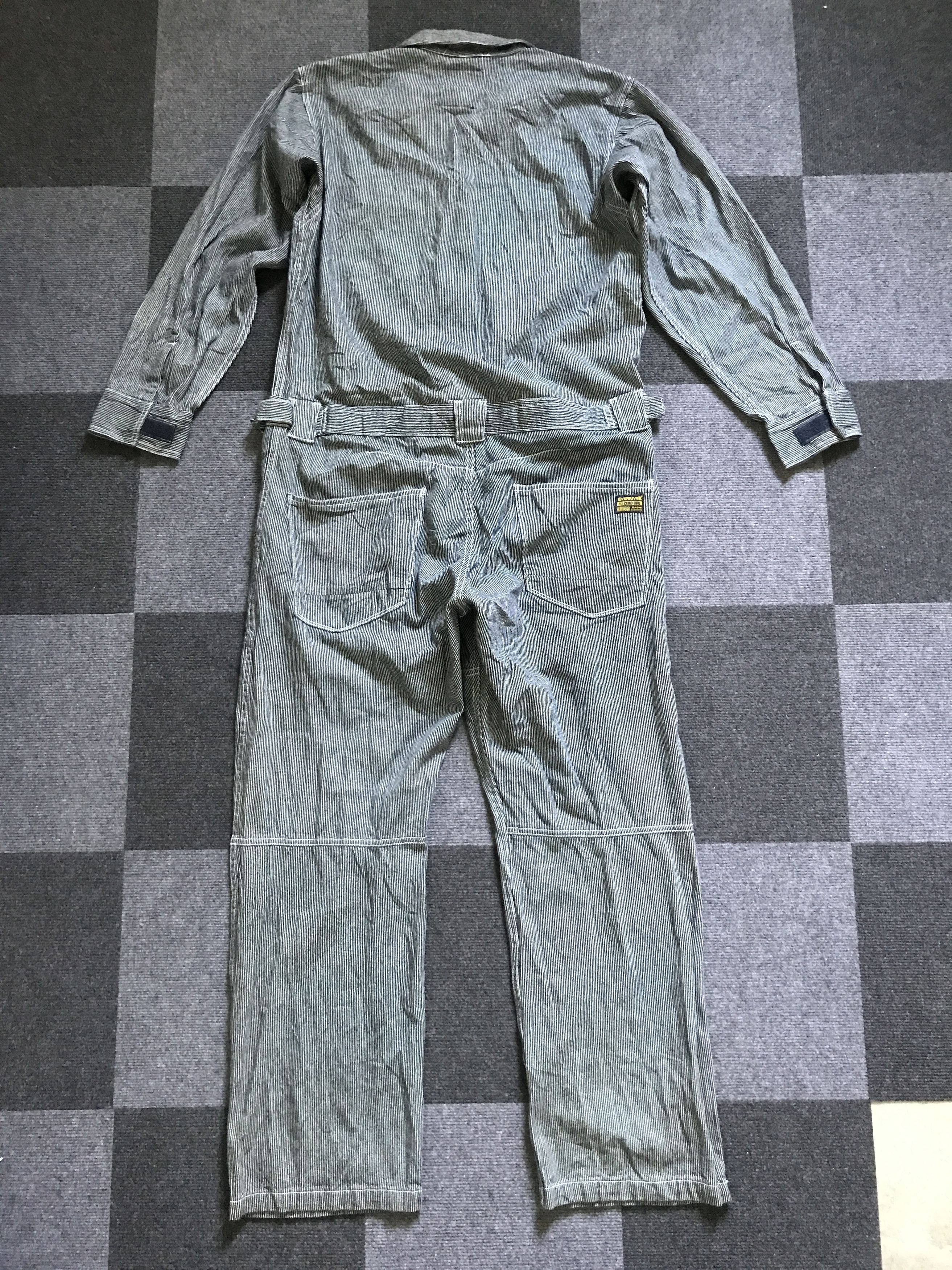Japanese Brand CVA7 EVENRIVER Japan Workwear Fine Hickory Coverall Size US 40 / EU 56 - 10 Thumbnail