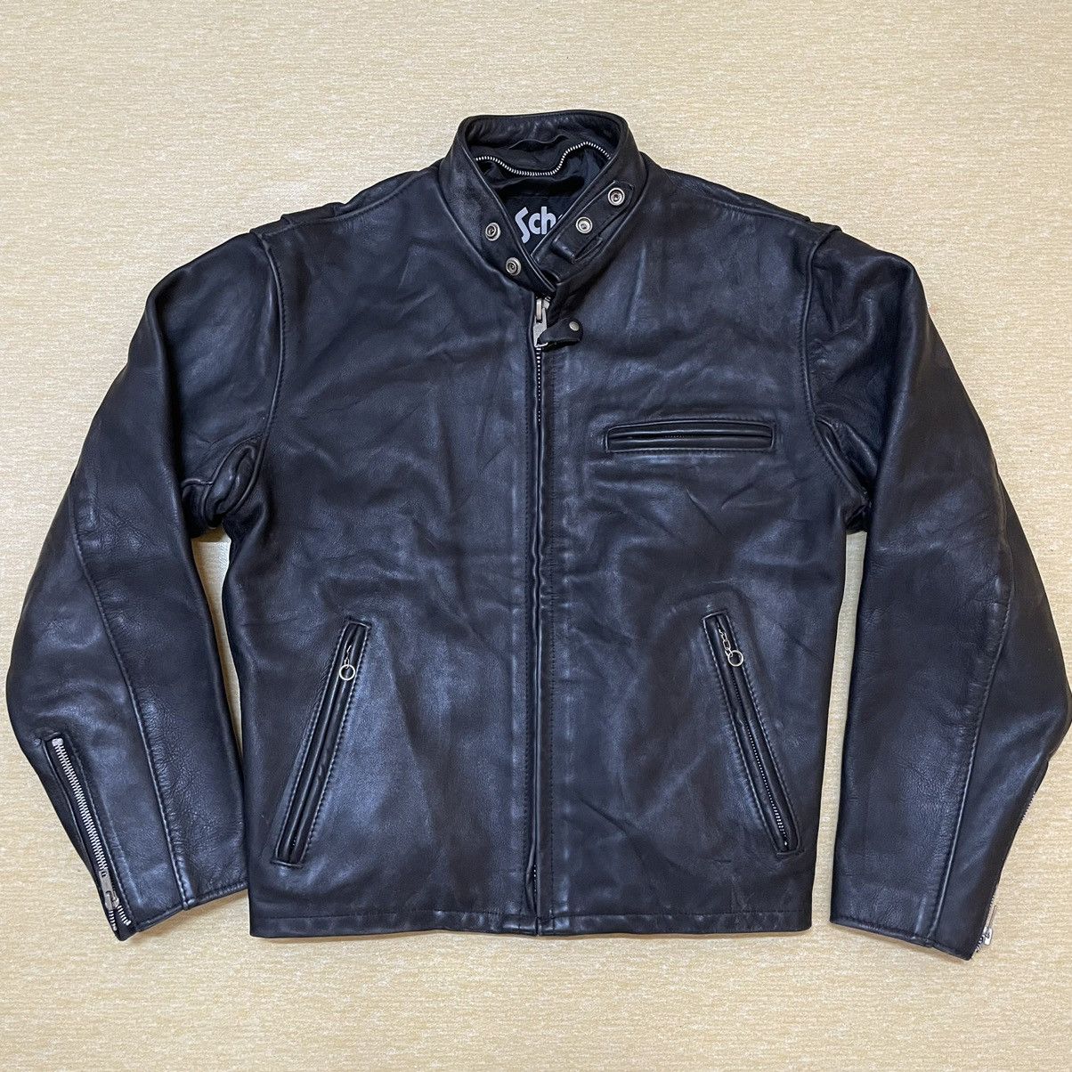 Schott 141 Cafe Racer Leather Jacket