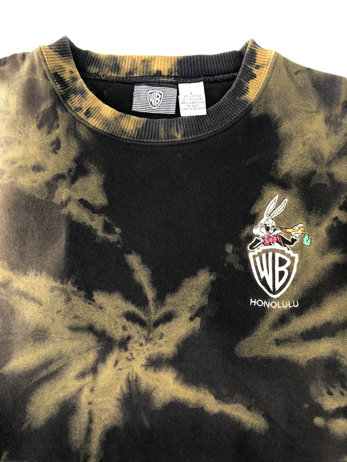 Vintage × Warner Bros 1 of 1 🔥 Vtg Warner Bros Honolulu Bugs Bunny Spiral Tie Dye Size US XXL / EU 58 / 5 - 4 Thumbnail