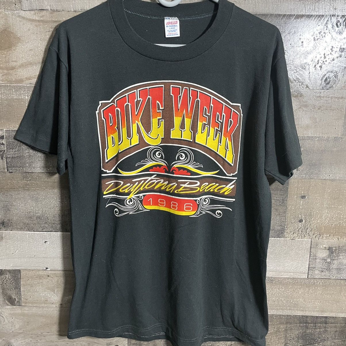 Vintage single stitch 80s Bike Week Daytona graphic shirt