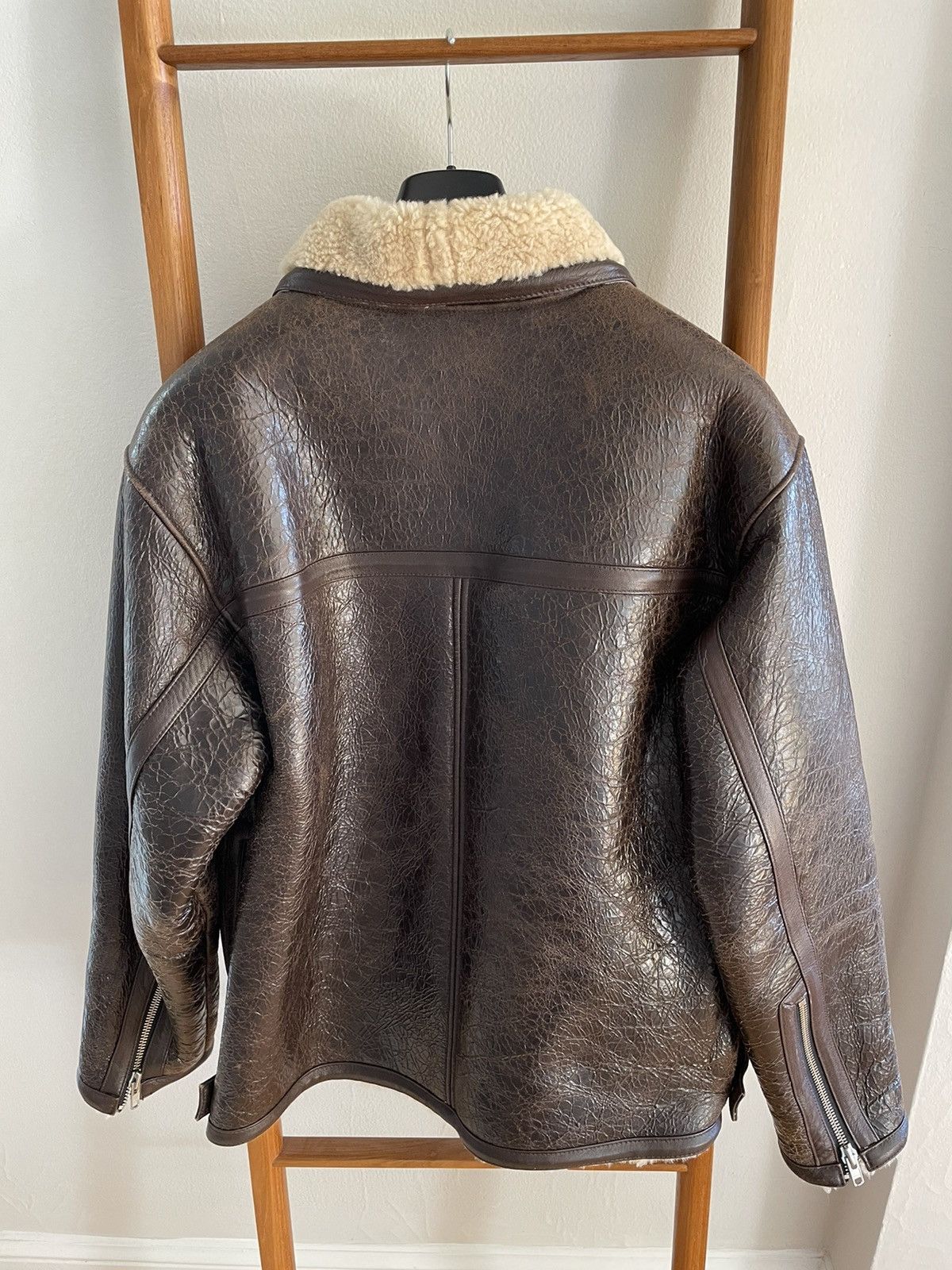 Andersson Bell Vittorio Lamb Shearling Zipper Trucker Leather Jacket Size US S / EU 44-46 / 1 - 2 Thumbnail