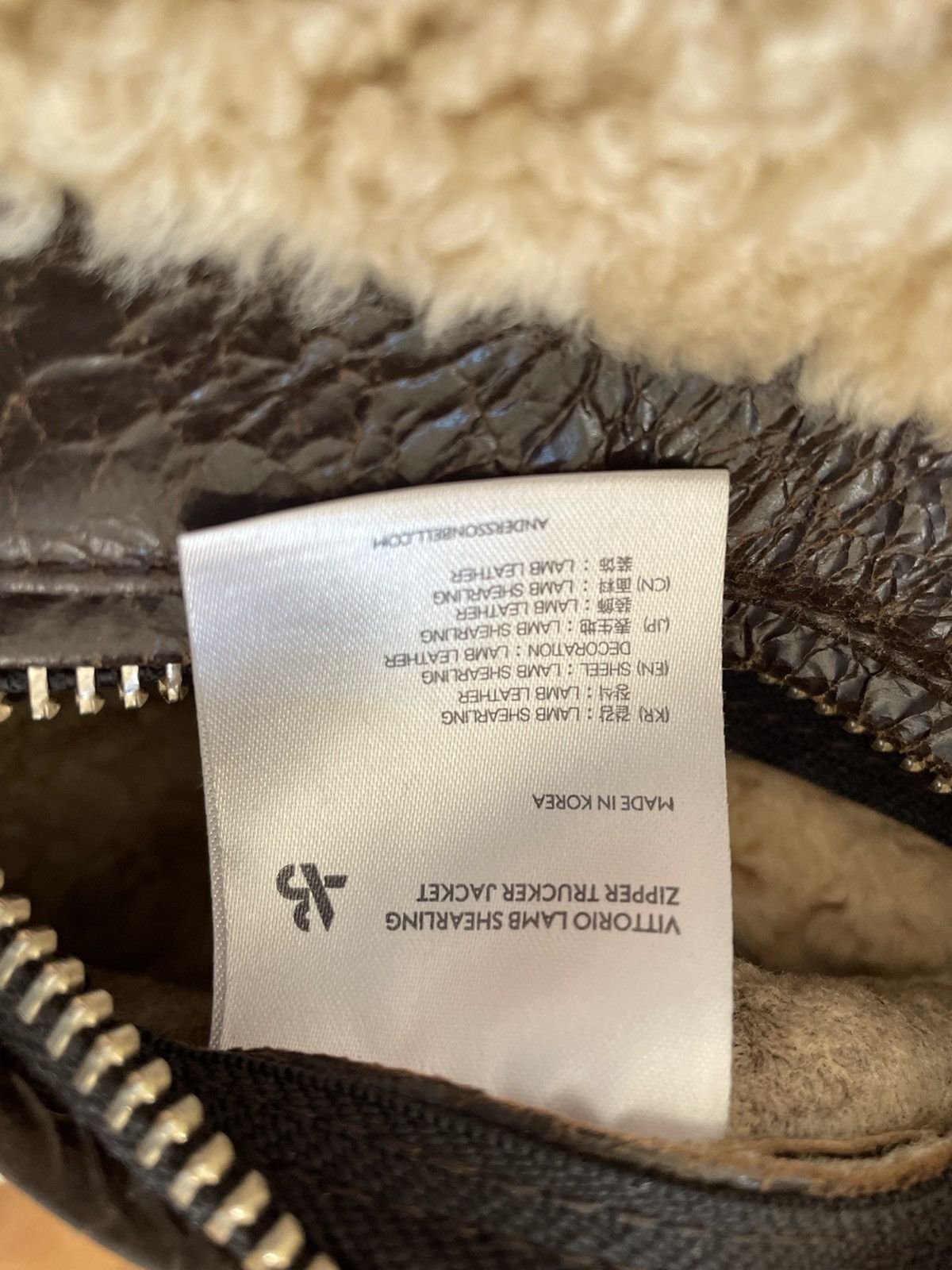Andersson Bell Vittorio Lamb Shearling Zipper Trucker Leather Jacket Size US S / EU 44-46 / 1 - 6 Thumbnail
