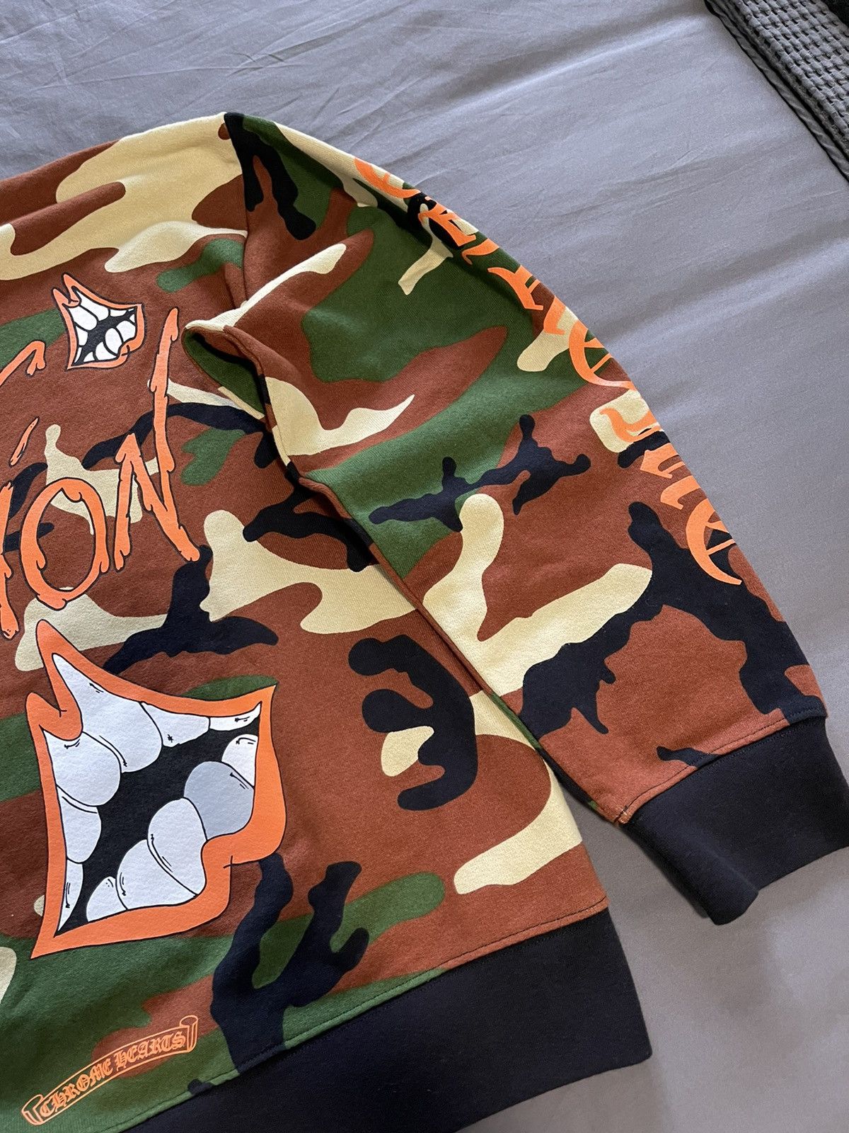 Chrome Hearts Chrome Hearts Matty Boy Caution Camo Crewneck