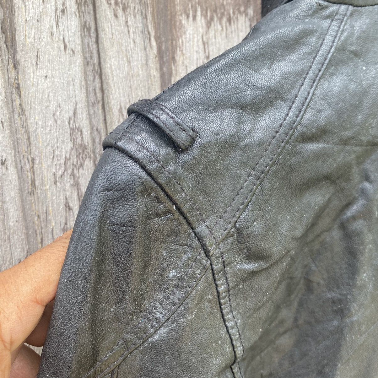 BUFFALO BOBS Motorcylle black jacket sheep skin Size S / US 4 / IT 40 - 4 Thumbnail