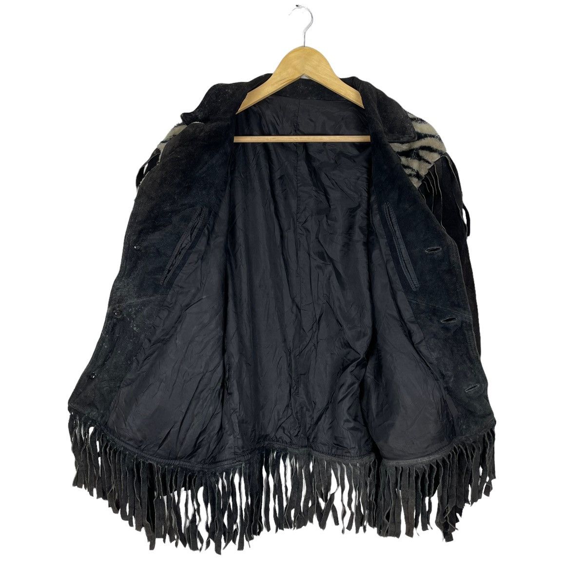 Cowboy Equipment 🌟ZEBRA FRINGED SUEDE WESTERN COWBOY JACKET Size US M / EU 48-50 / 2 - 8 Thumbnail