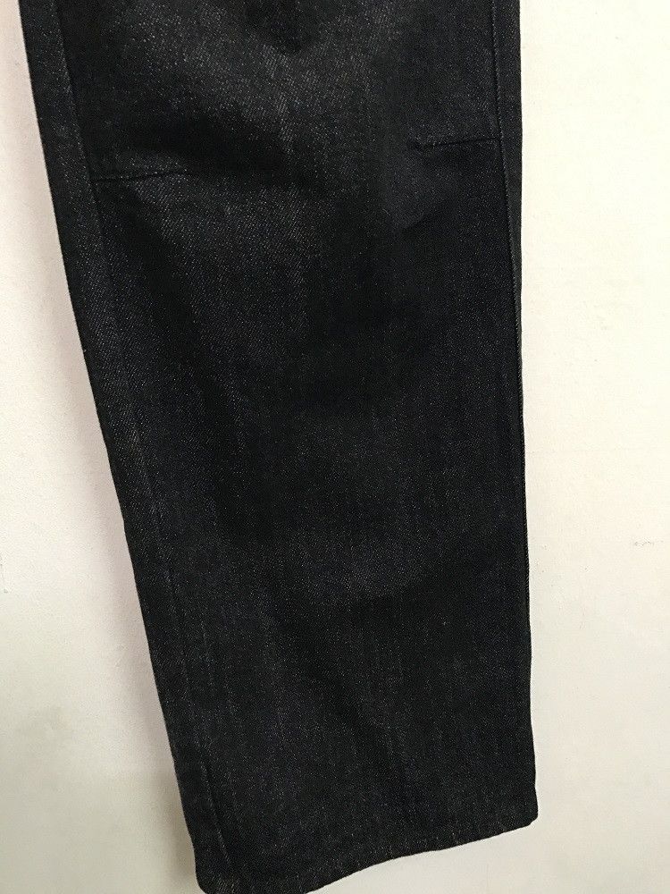 Vintage ROPES Japan Pleated Knees Black Baggy Denim Trouser Pant Size US 32 / EU 48 - 10 Thumbnail