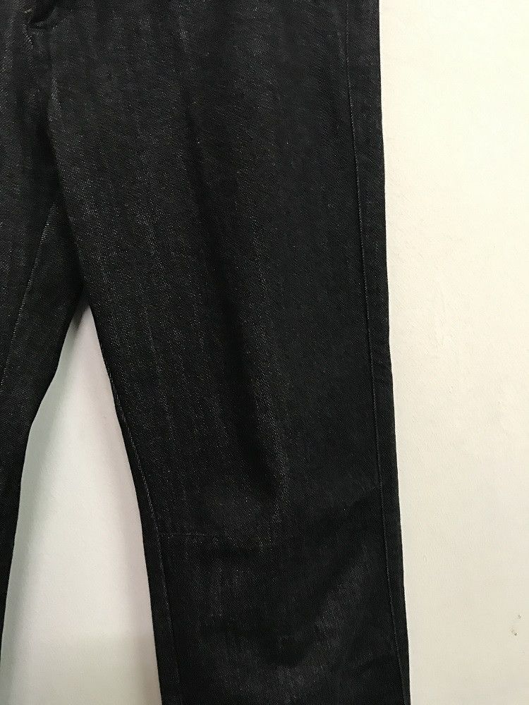 Vintage ROPES Japan Pleated Knees Black Baggy Denim Trouser Pant Size US 32 / EU 48 - 8 Thumbnail