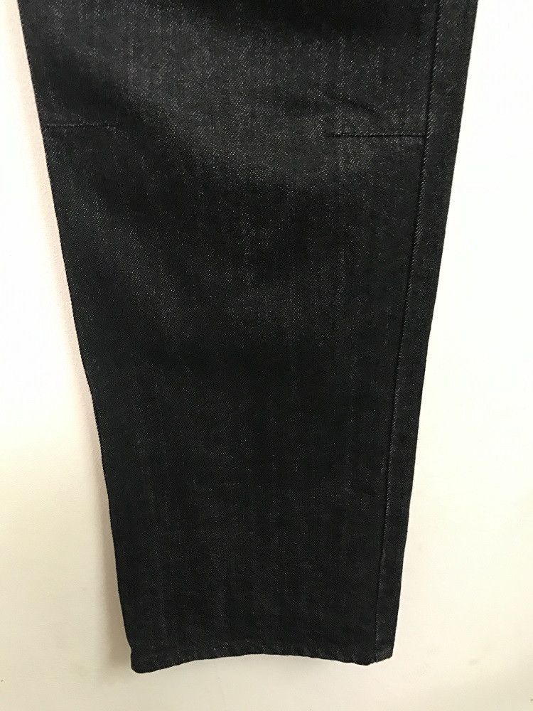 Vintage ROPES Japan Pleated Knees Black Baggy Denim Trouser Pant Size US 32 / EU 48 - 7 Thumbnail