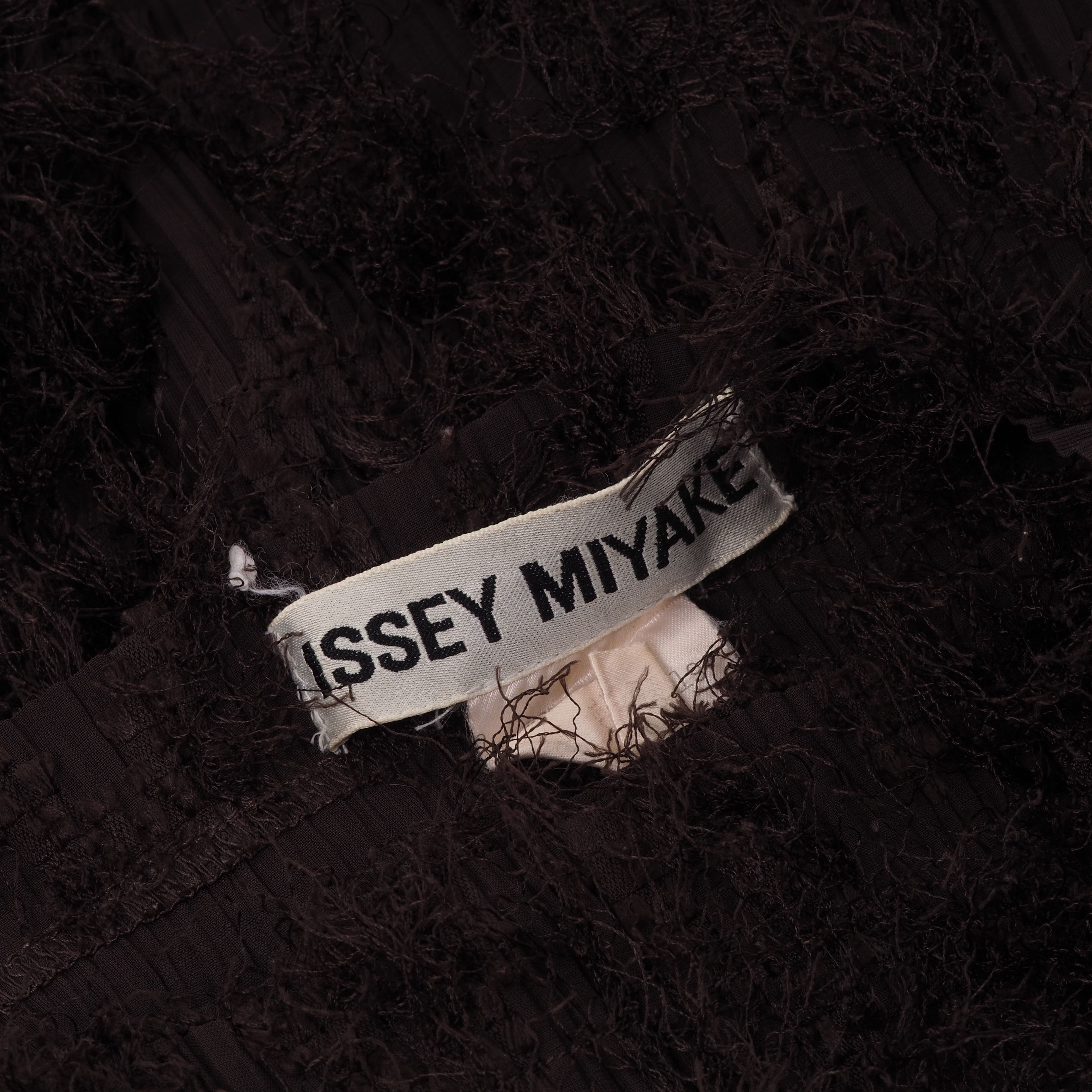 Issey Miyake Issey Miyake Vintage Asymmetric Brown Fur Sheer Dress Size M / US 6-8 / IT 42-44 - 8 Thumbnail