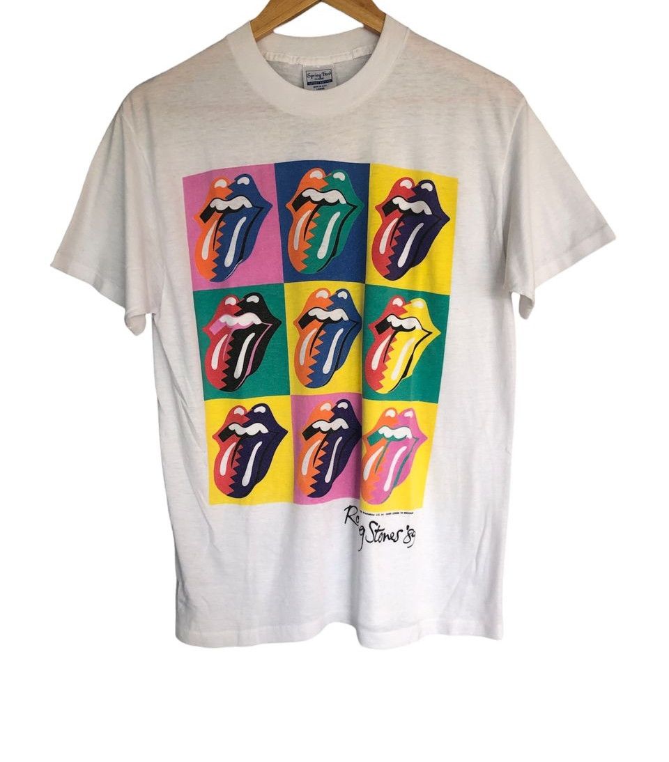 Band Tees × The Rolling Stones × Vintage 🔥Vintage The Rolling Stones 80's Tour Size US L / EU 52-54 / 3 - 1 Thumbnail