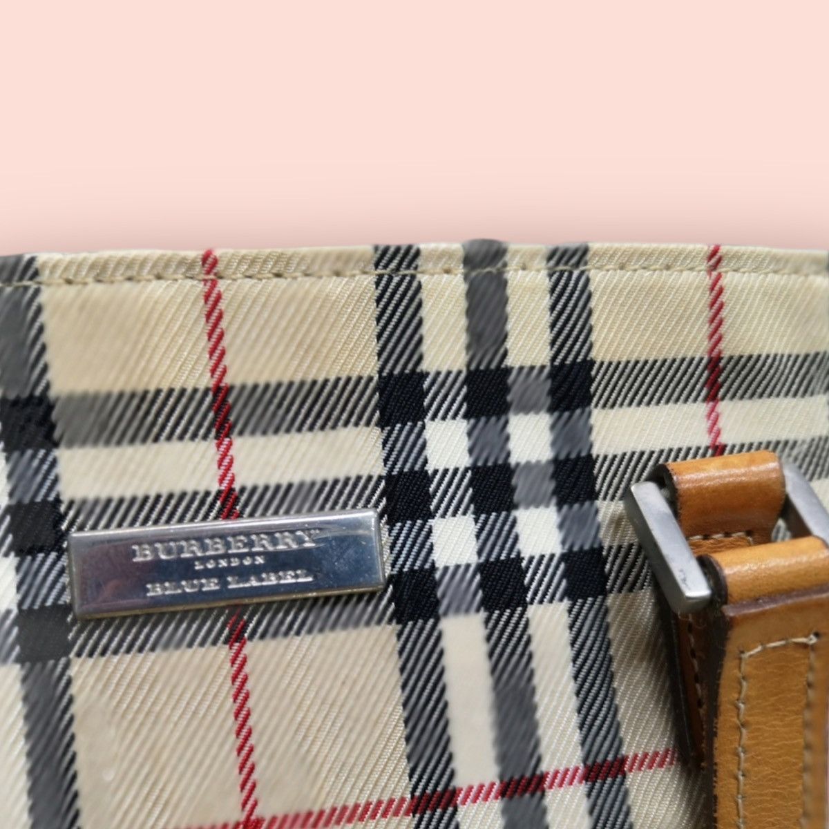 Burberry BURBERRY BLUE LABEL NOVA CHECK CANVAS LEATHER TOTE Size ONE SIZE - 2 Thumbnail