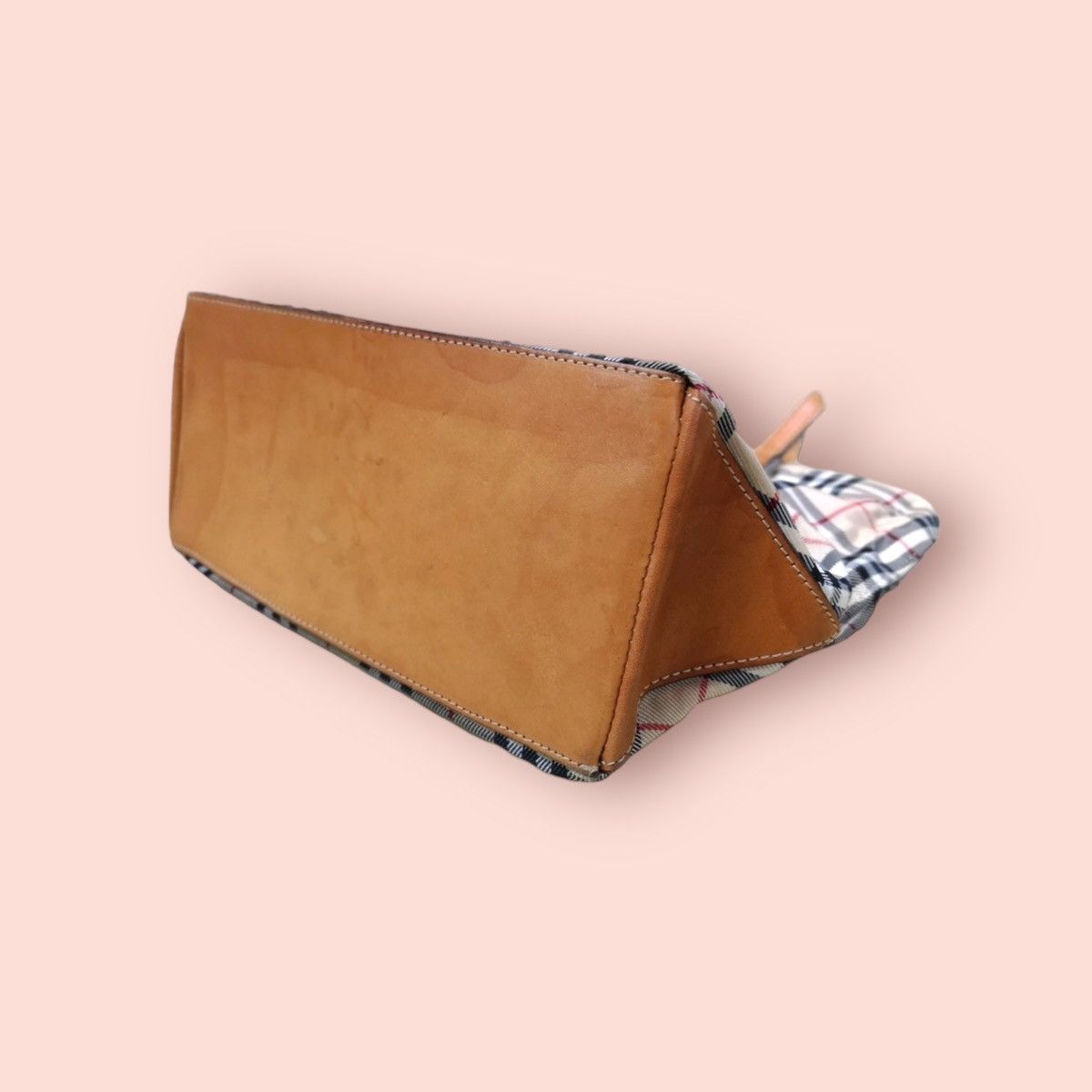 Burberry BURBERRY BLUE LABEL NOVA CHECK CANVAS LEATHER TOTE Size ONE SIZE - 6 Thumbnail