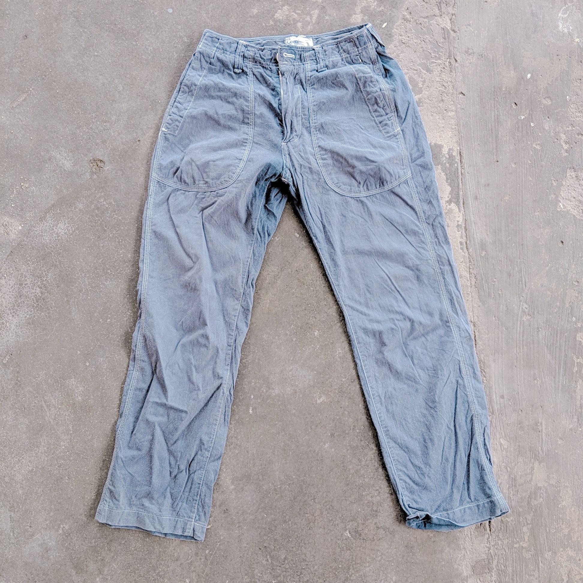 image of Coen Japan Tokyo Sicks Casual Trouser Pants W26 in Grey, Men's