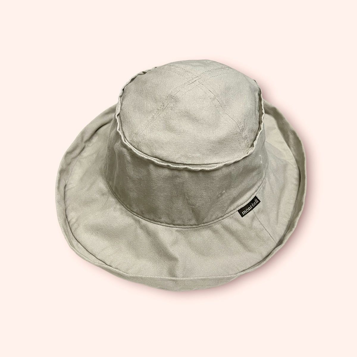 image of Vintage Montbell Wide Visor Outdoor Bucket Hat in Khaki, Men's