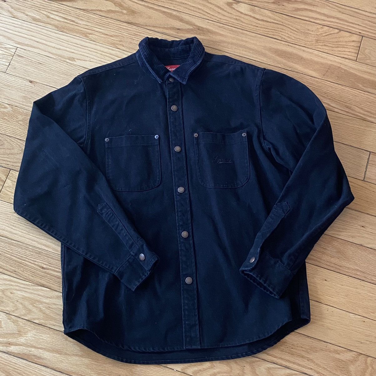 Supreme Used Supreme Script Canvas Snap Shirt Medium Size US M / EU 48-50 / 2 - 1 Thumbnail