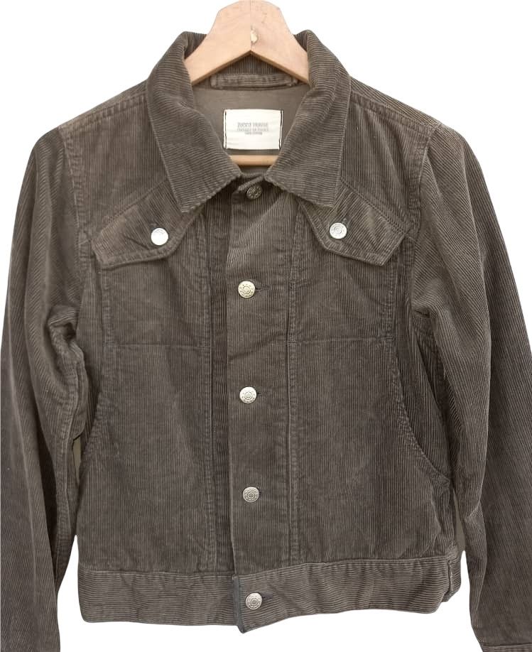 CABANE de ZUCCa × Issey Miyake Zucca Travail Corduroy Crop Trucker Jacket Size S / US 4 / IT 40 - 3 Thumbnail
