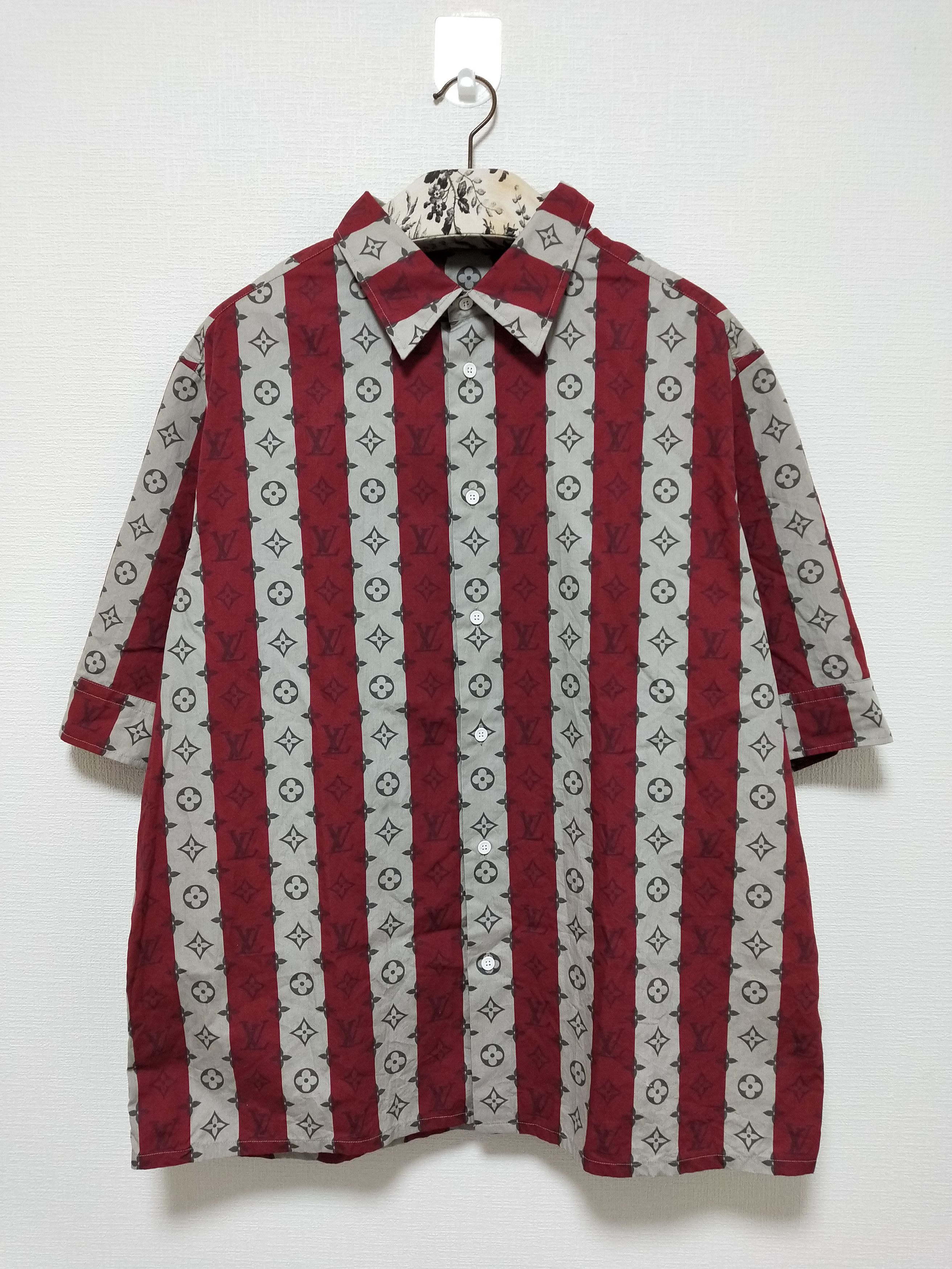Louis Vuitton Japan Exclusive Monogram Trunkstripes Button Up Shirt Size US XL / EU 56 / 4 - 1 Thumbnail
