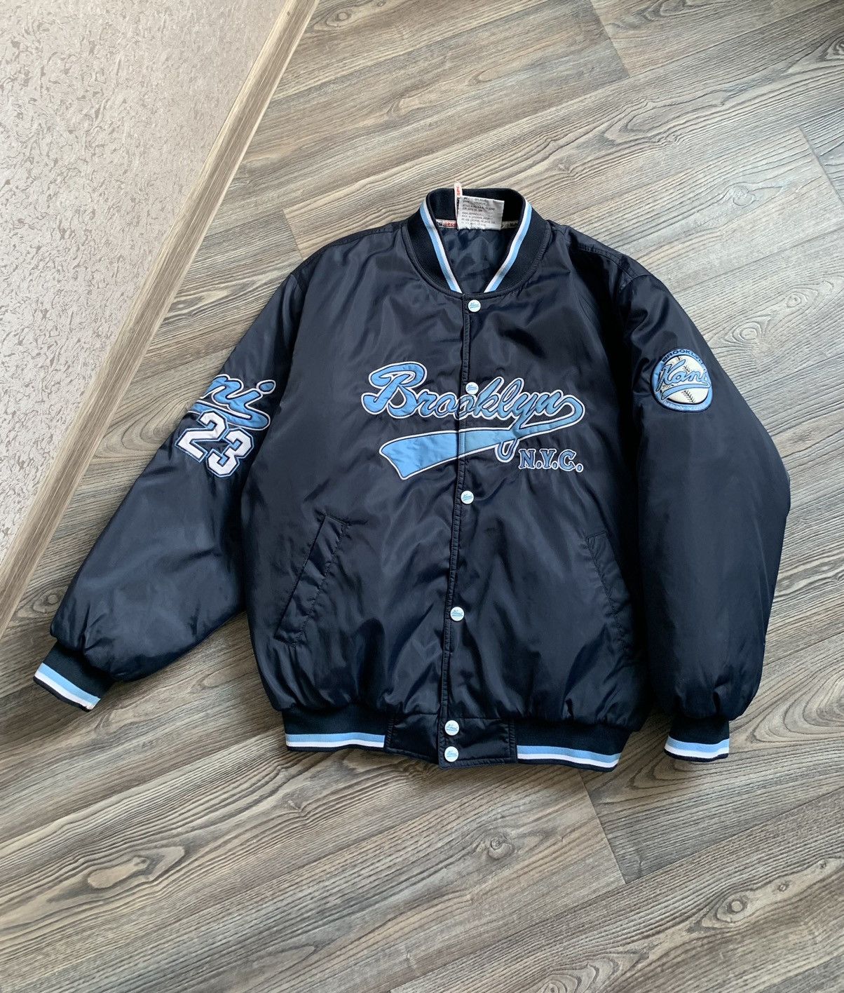 Vintage RARE KARL KANI VINTAGE ICONIC BOMBER JACKET 23 BROOKLYN Grailed
