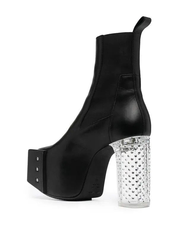 Rick Owens Rick Owens Beveled Platform Boot black/clear Diamante (7.5m) Size US 9 / IT 39 - 3 Thumbnail