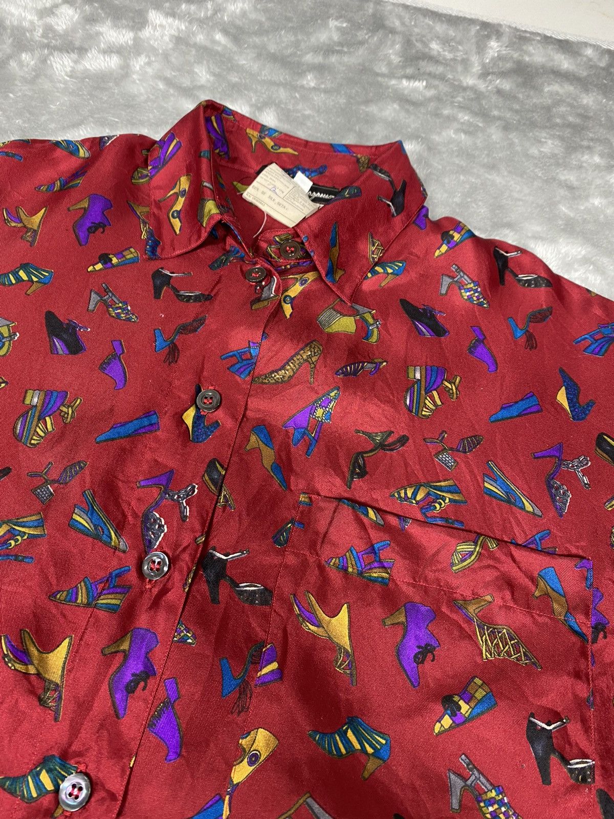 Salvatore Ferragamo Salvatore Ferragamo Silk Button Blouse Size S / US 4 / IT 40 - 6 Thumbnail