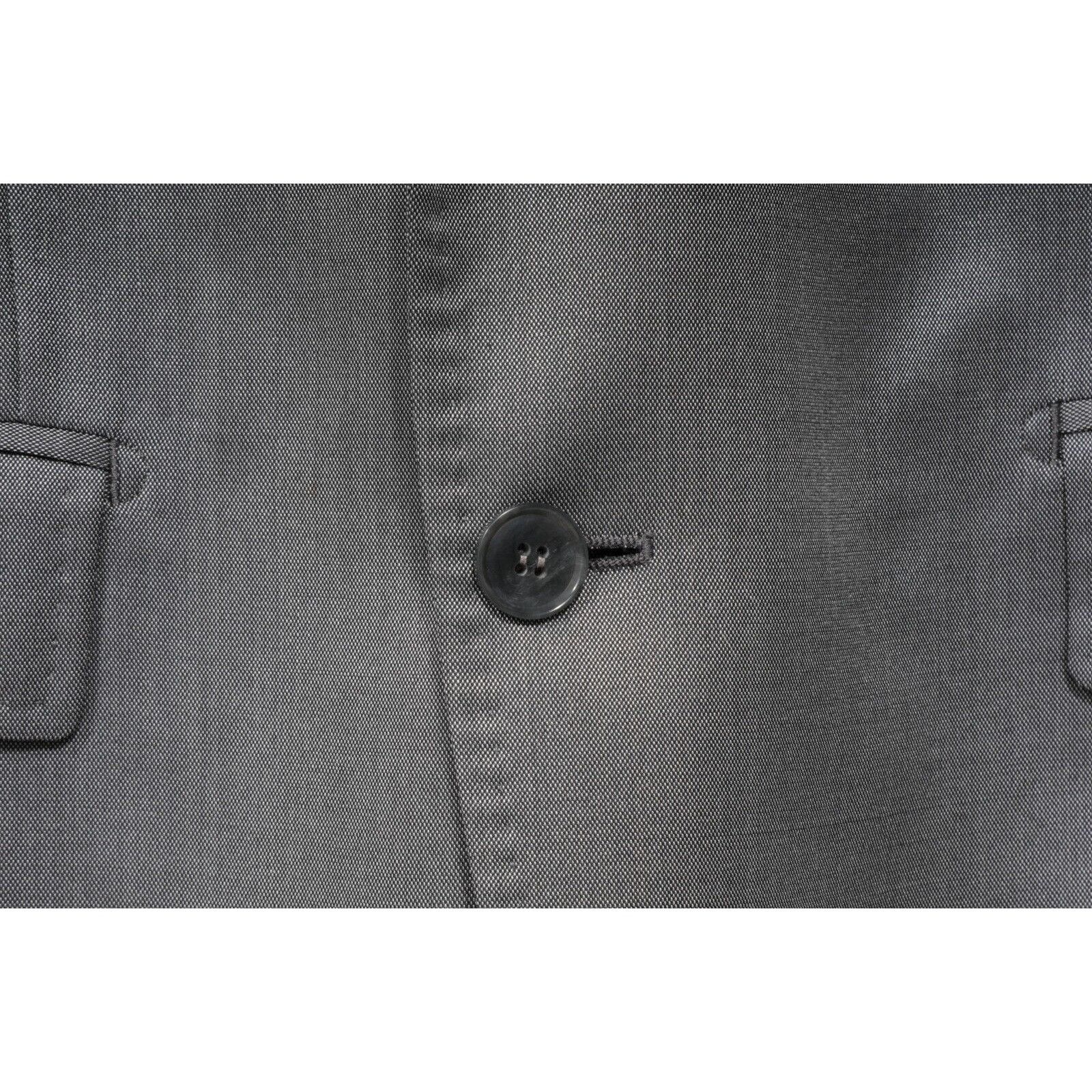 Dolce & Gabbana Peak Lapel Suit 56 Grey Wool Single Breasted Size 46R - 3 Thumbnail
