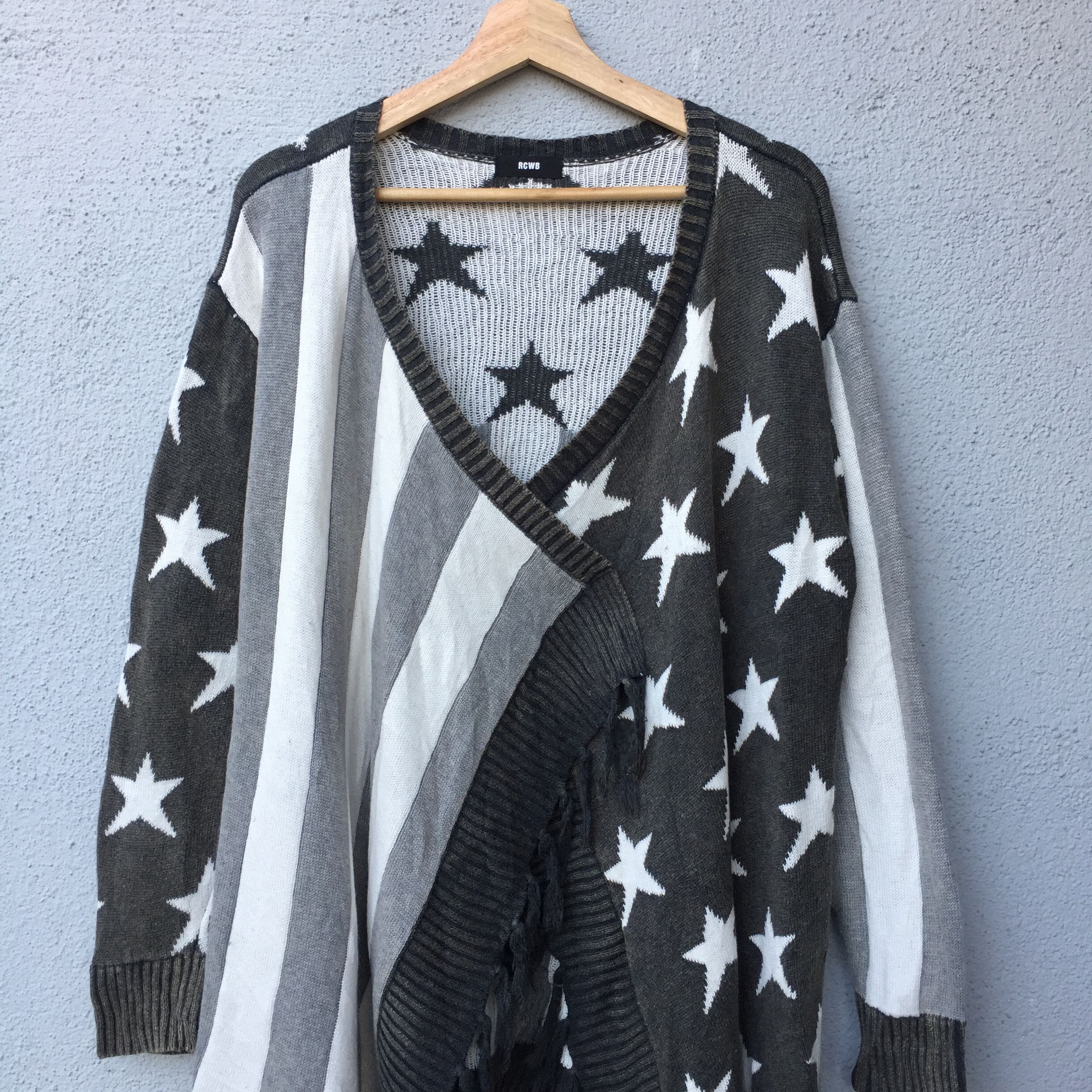 Designer Vintage RCWB Waterfall Cardigan USA Flag Size US M / EU 48-50 / 2 - 4 Thumbnail