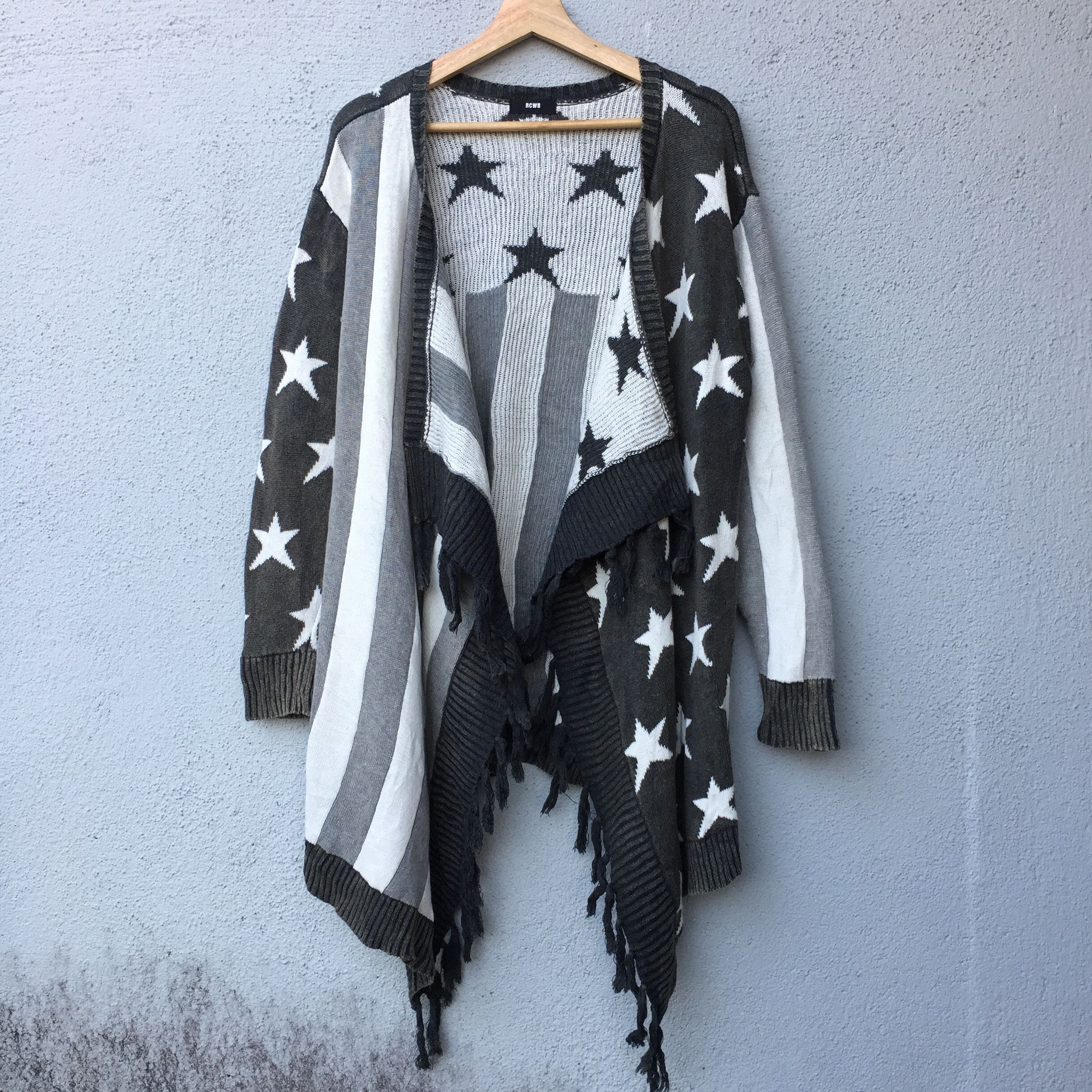 Designer Vintage RCWB Waterfall Cardigan USA Flag Size US M / EU 48-50 / 2 - 1 Thumbnail