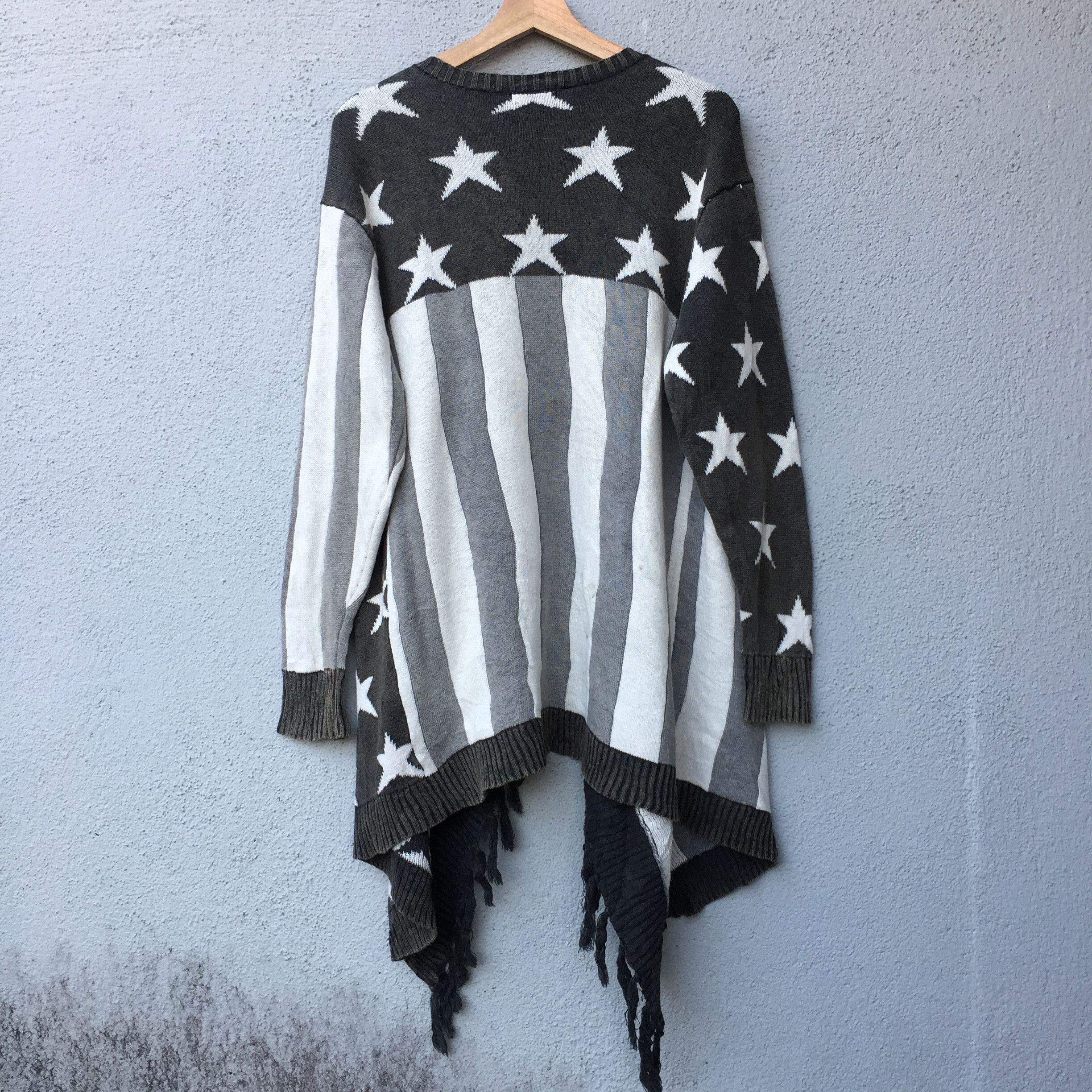 Designer Vintage RCWB Waterfall Cardigan USA Flag Size US M / EU 48-50 / 2 - 9 Thumbnail