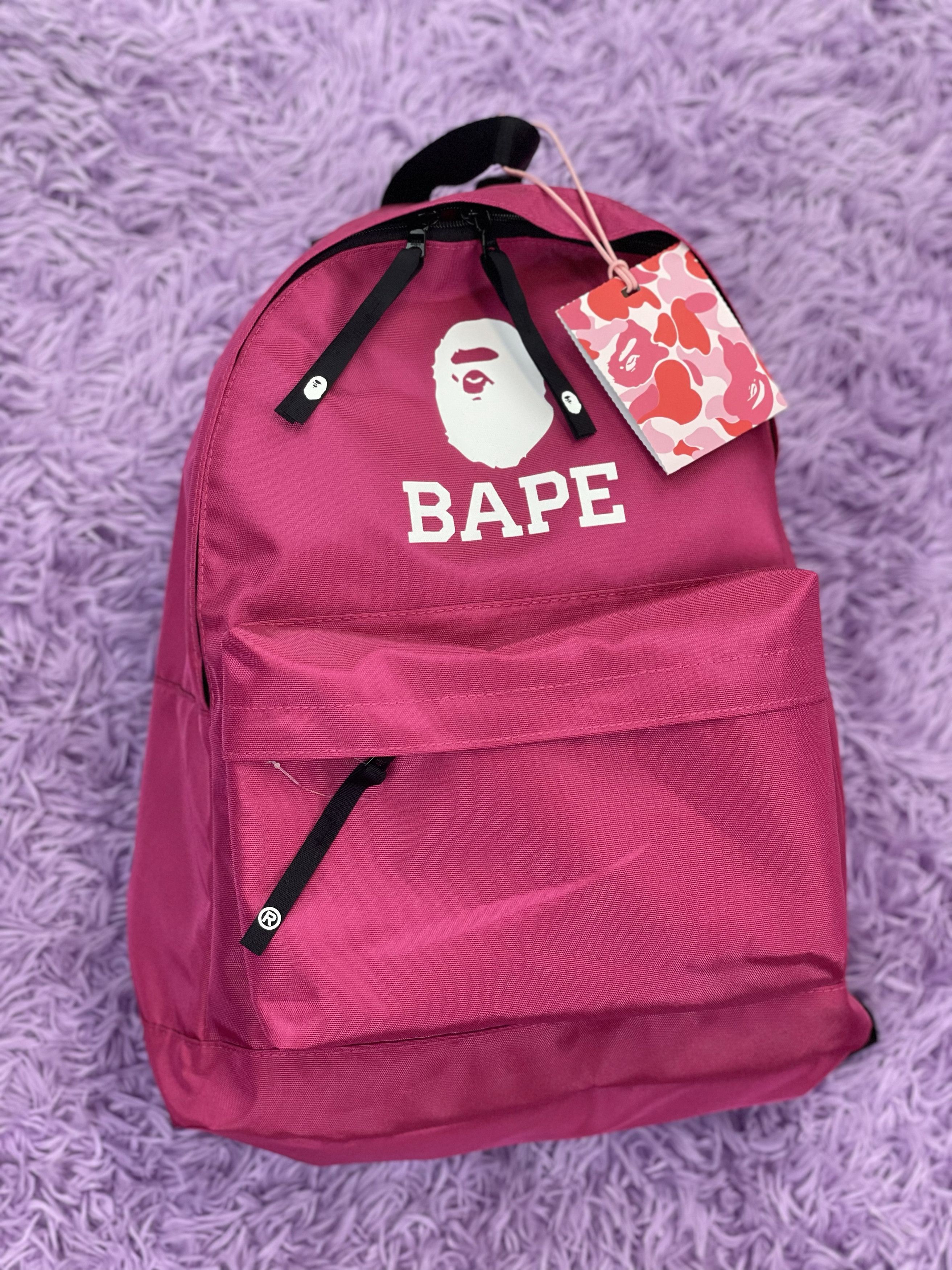 Pink Bape Print Backpack for Sale by Liltrash