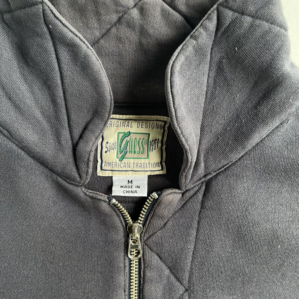 Guess × Vintage 1994s Guess Oversize Faded Half Zip Sweater Size US XL / EU 56 / 4 - 7 Thumbnail