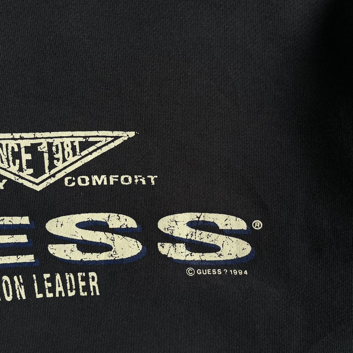 Guess × Vintage 1994s Guess Oversize Faded Half Zip Sweater Size US XL / EU 56 / 4 - 6 Thumbnail