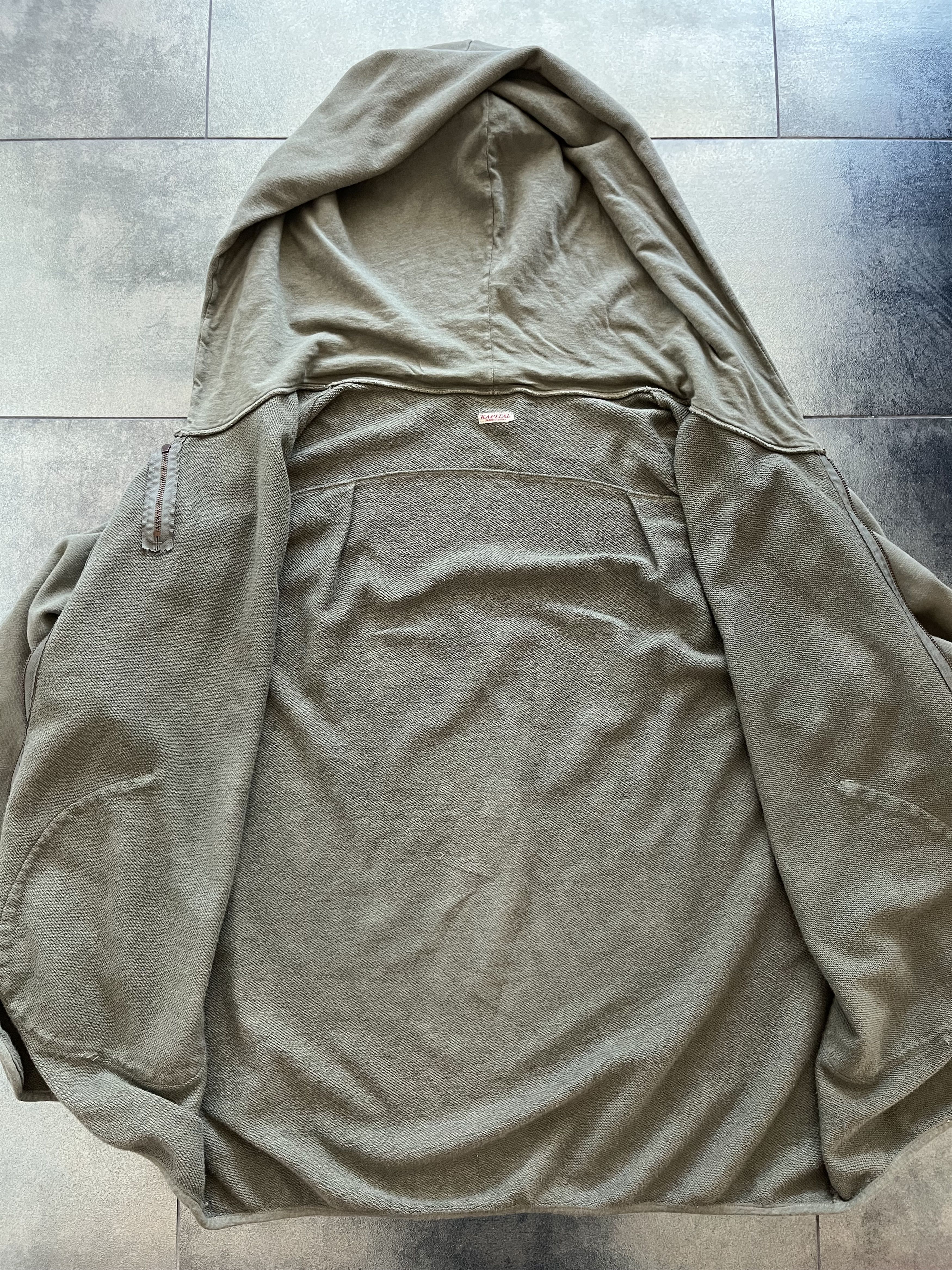 Kapital Kapital Green Cotton Oversized Zip Hoodie Size US L / EU 52-54 / 3 - 12 Thumbnail