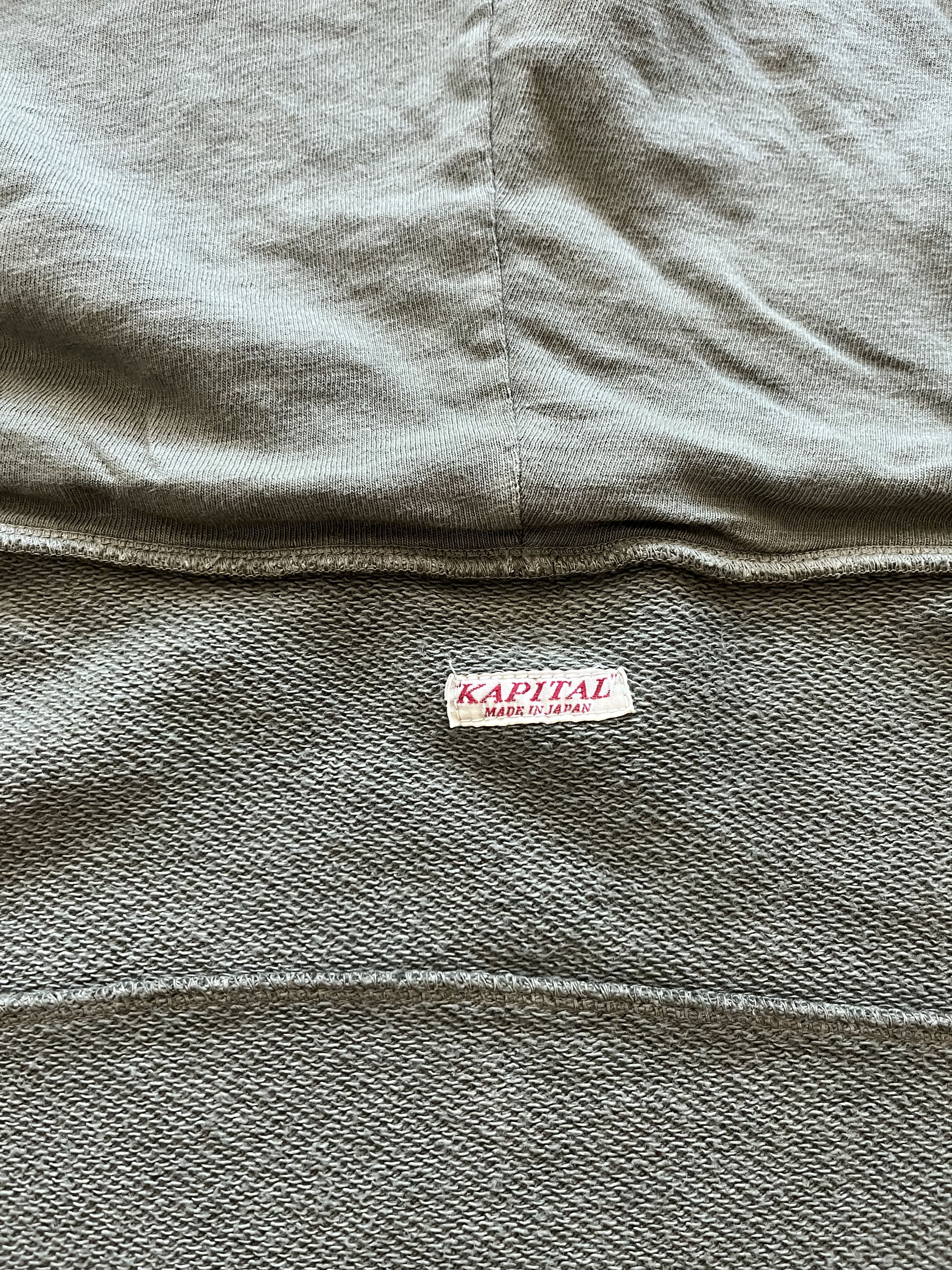 Kapital Kapital Green Cotton Oversized Zip Hoodie Size US L / EU 52-54 / 3 - 13 Thumbnail