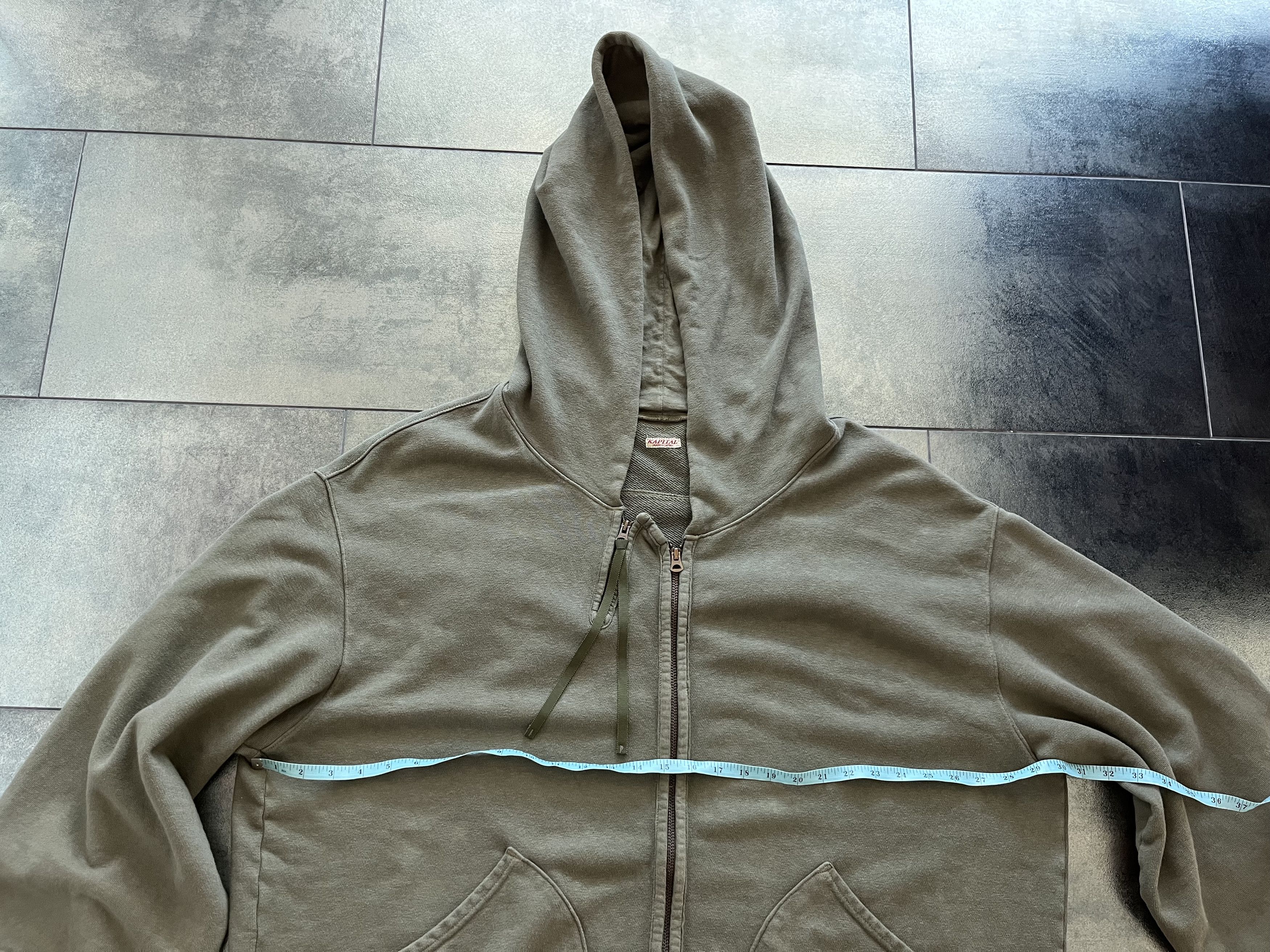 Kapital Kapital Green Cotton Oversized Zip Hoodie Size US L / EU 52-54 / 3 - 3 Thumbnail
