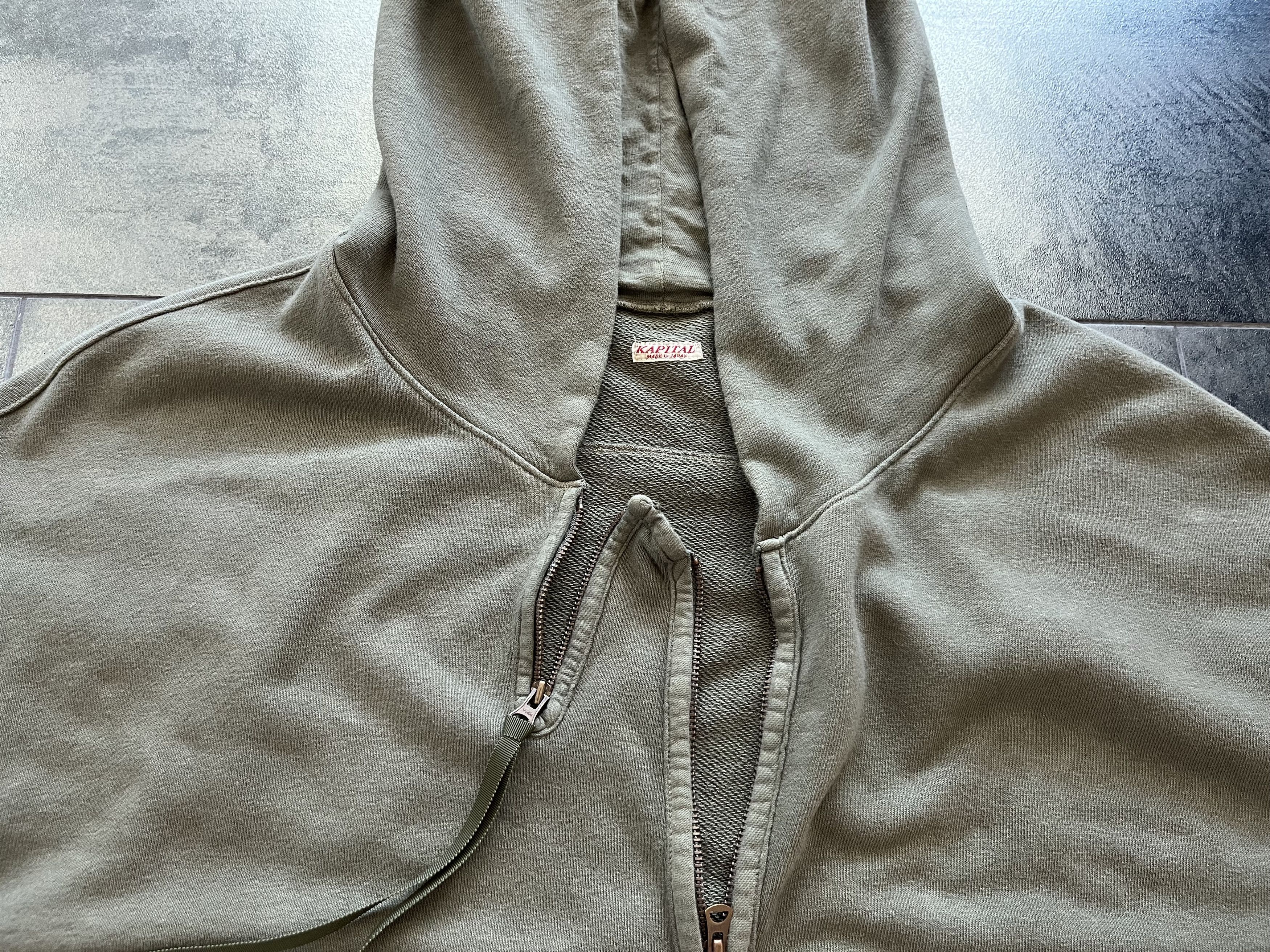 Kapital Kapital Green Cotton Oversized Zip Hoodie Size US L / EU 52-54 / 3 - 4 Thumbnail