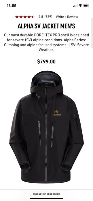 Arc'Teryx Arcteryx Alpha Sv 24k Gold Men | Grailed