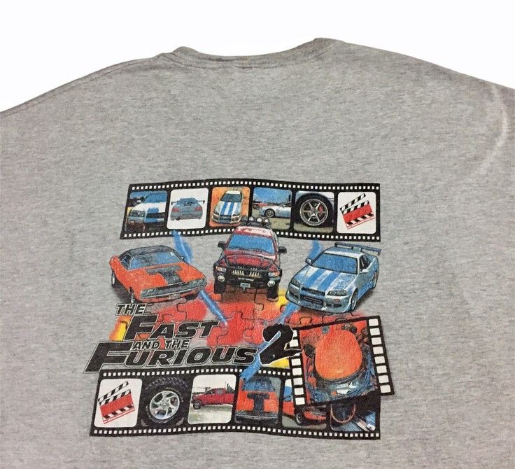 Vintage VINTAGE THE FAST AND THE FURIOUS 2 ACTION MOVIE TSHIRT Size US XXL / EU 58 / 5 - 7 Thumbnail